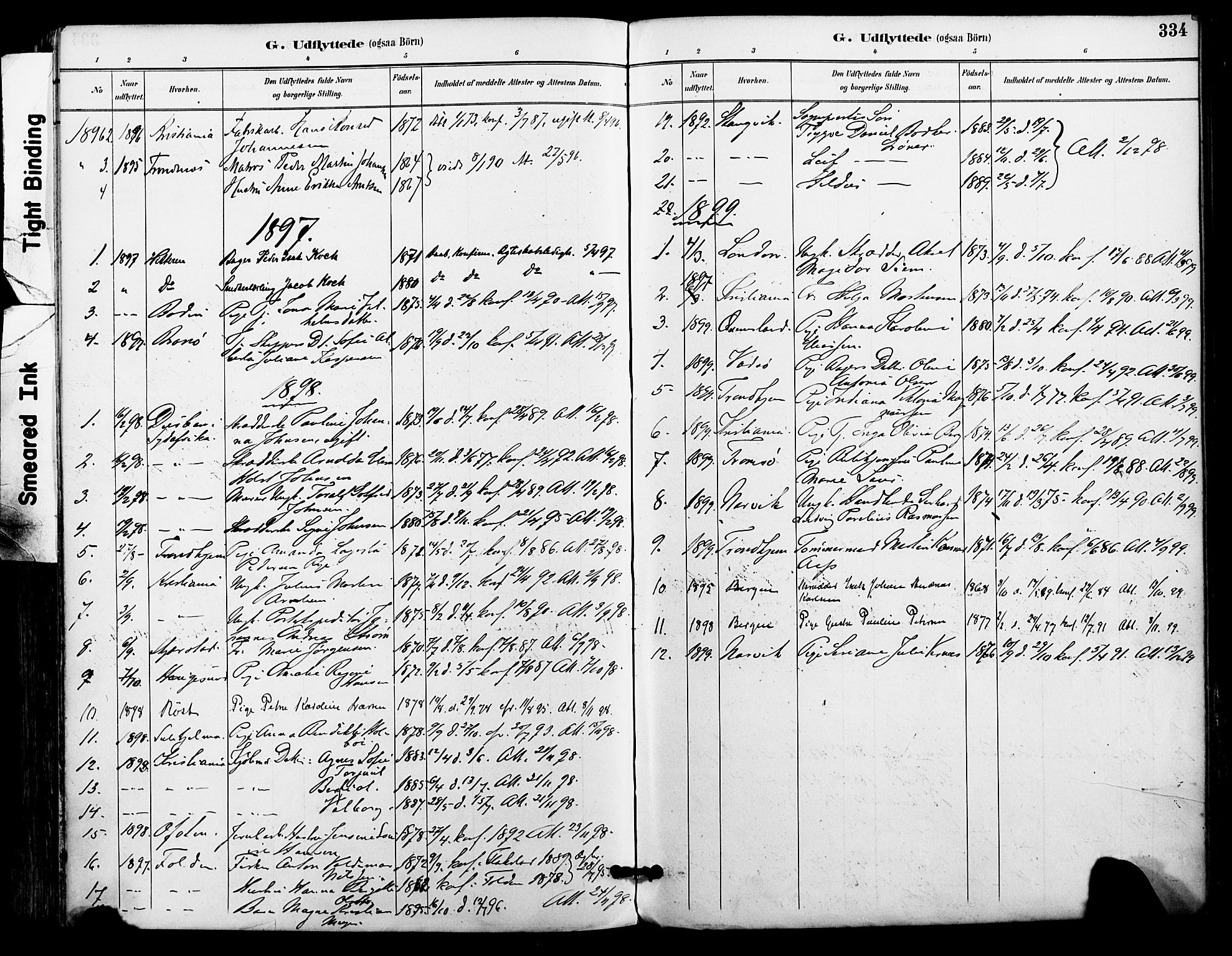 Ministerialprotokoller, klokkerbøker og fødselsregistre - Nordland, SAT/A-1459/801/L0010: Parish register (official) no. 801A10, 1888-1899, p. 334