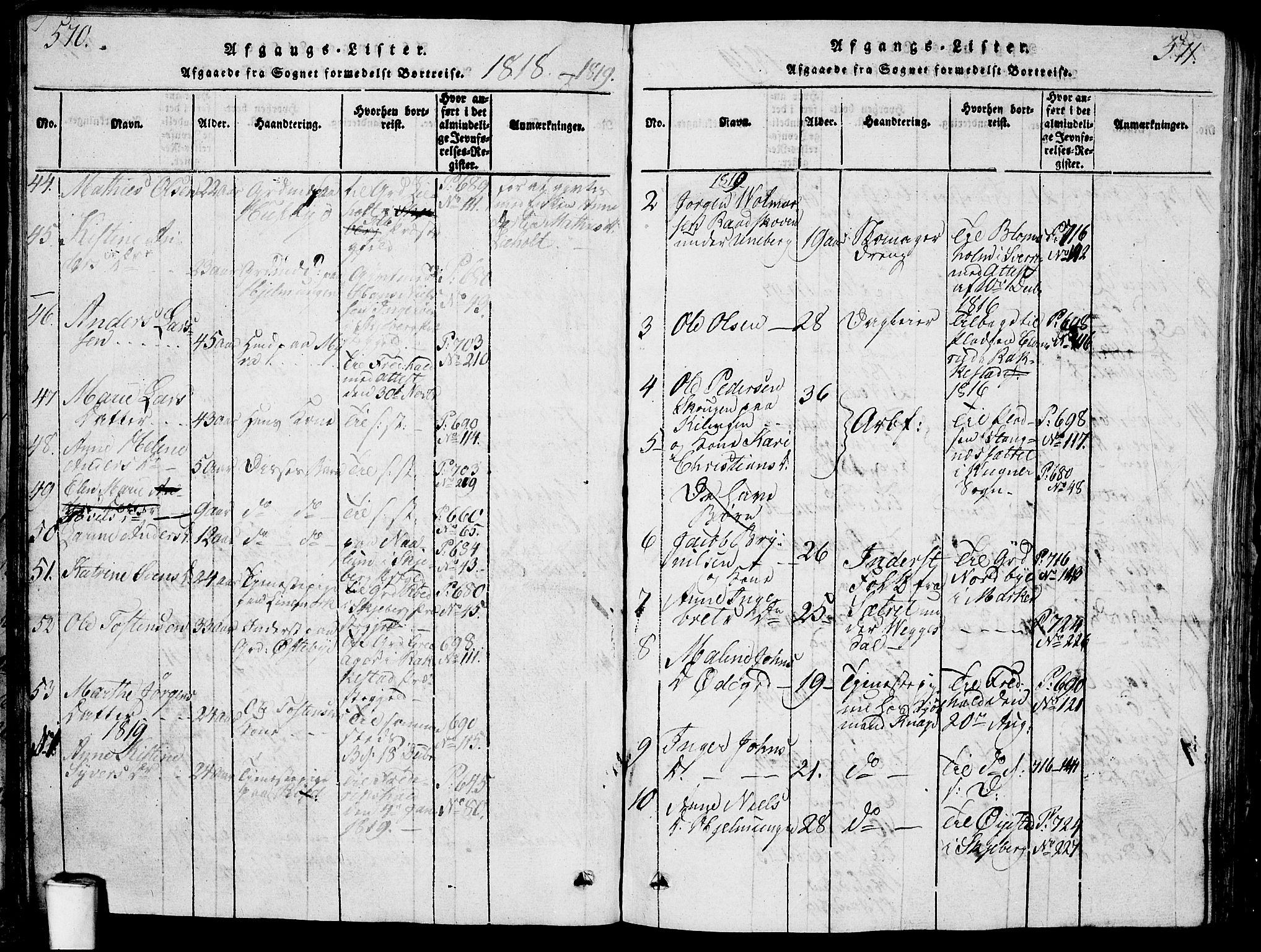 Berg prestekontor Kirkebøker, AV/SAO-A-10902/G/Ga/L0001: Parish register (copy) no. I 1, 1815-1832, p. 570-571