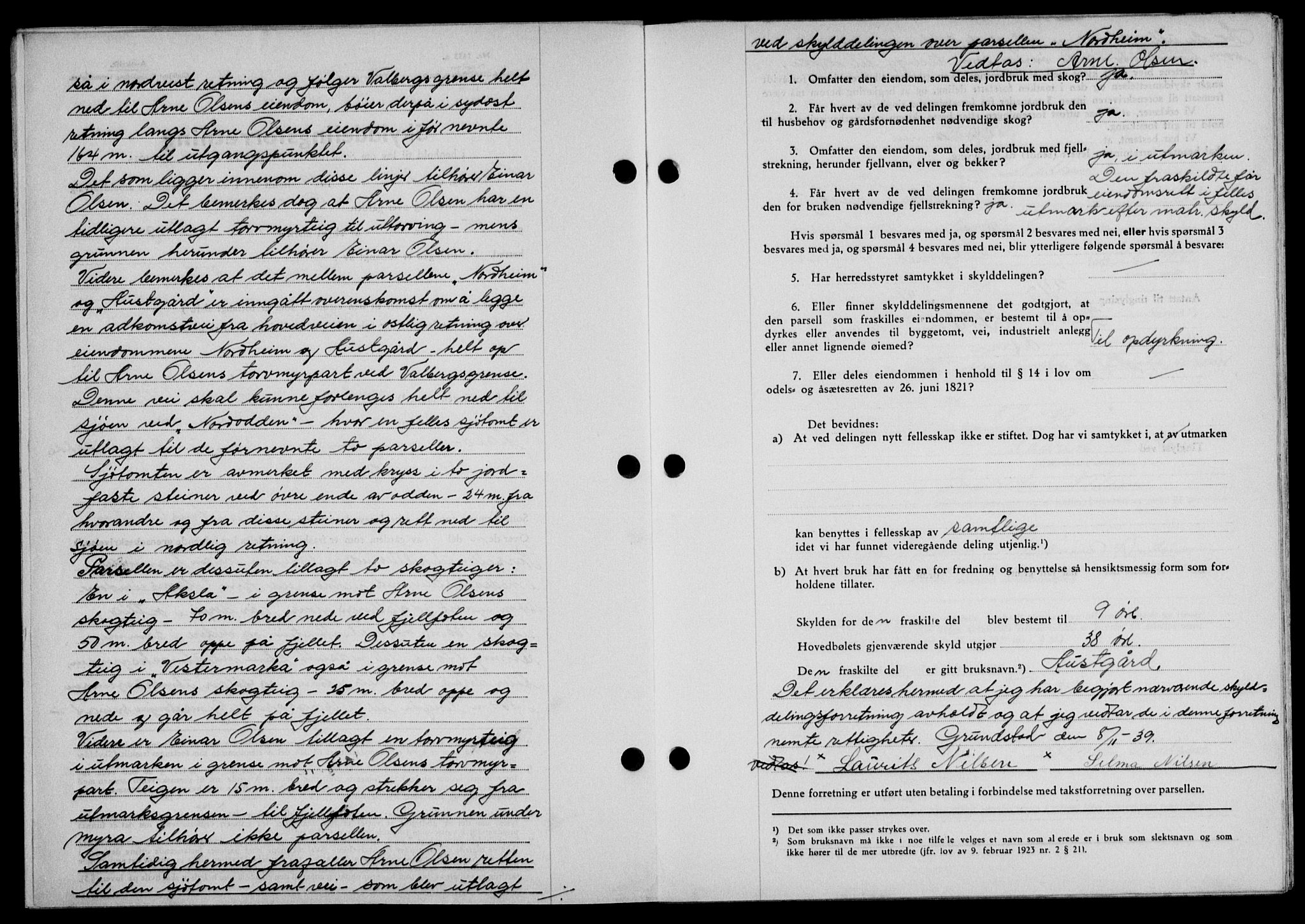 Lofoten sorenskriveri, SAT/A-0017/1/2/2C/L0008a: Mortgage book no. 8a, 1940-1941, Diary no: : 1225/1941