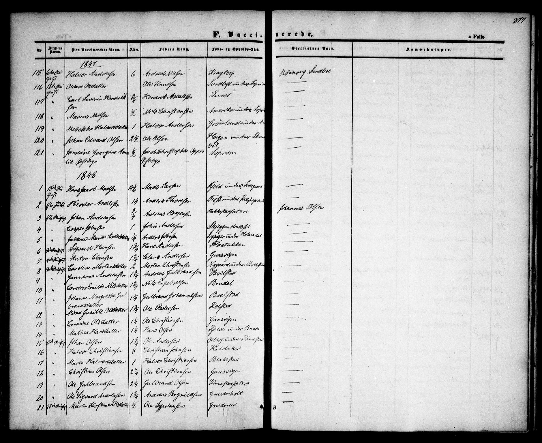 Høland prestekontor Kirkebøker, AV/SAO-A-10346a/F/Fa/L0009: Parish register (official) no. I 9, 1846-1853, p. 377