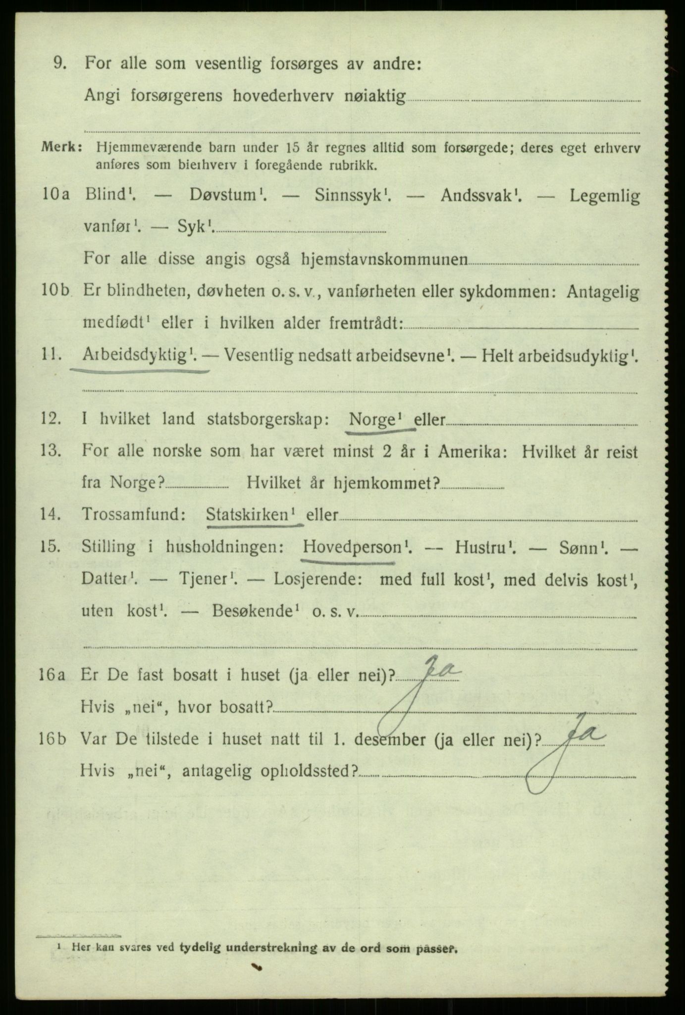 SAB, 1920 census for Lærdal, 1920, p. 4341