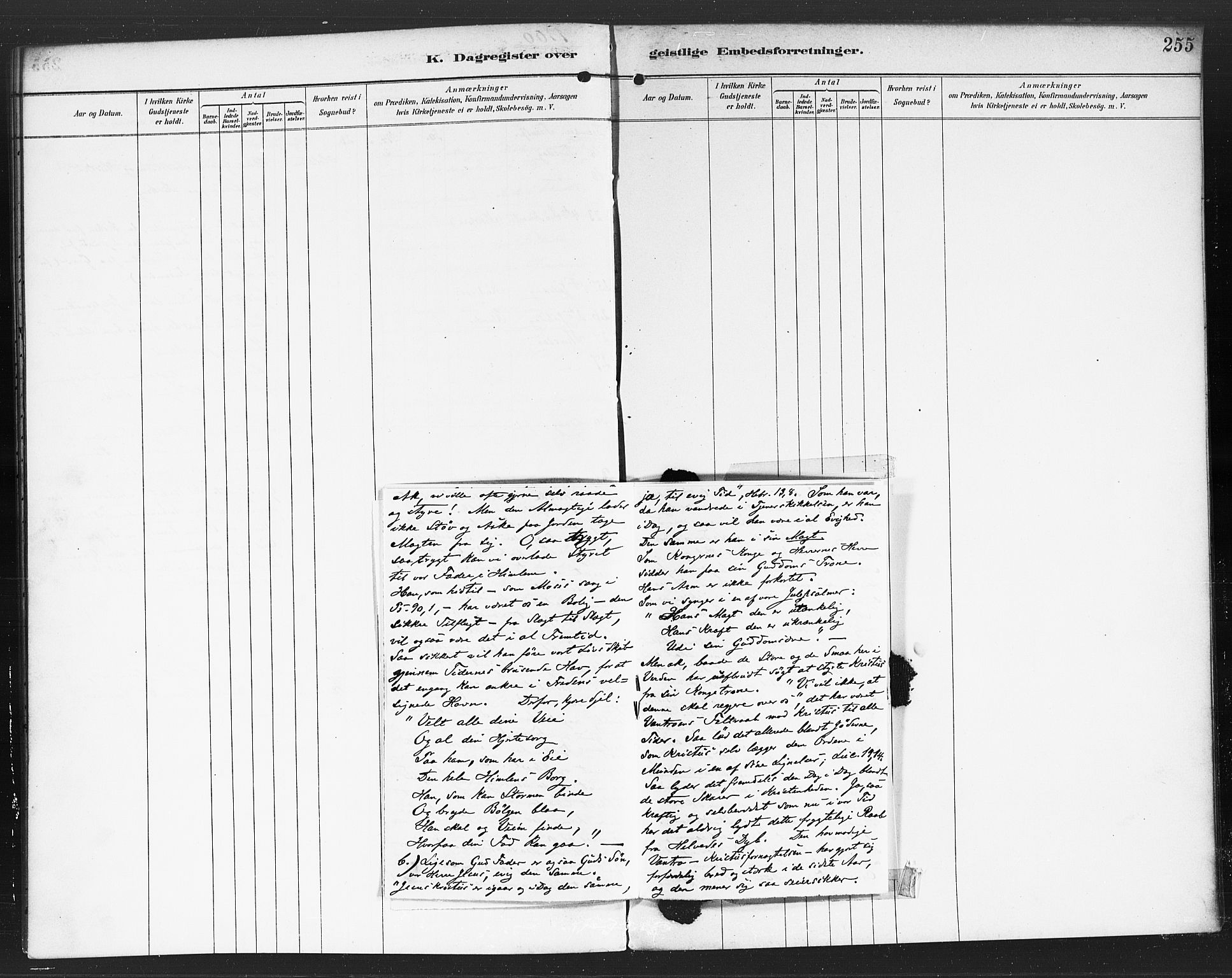 Rødenes prestekontor Kirkebøker, AV/SAO-A-2005/F/Fa/L0010: Parish register (official) no. I 10, 1890-1900, p. 255