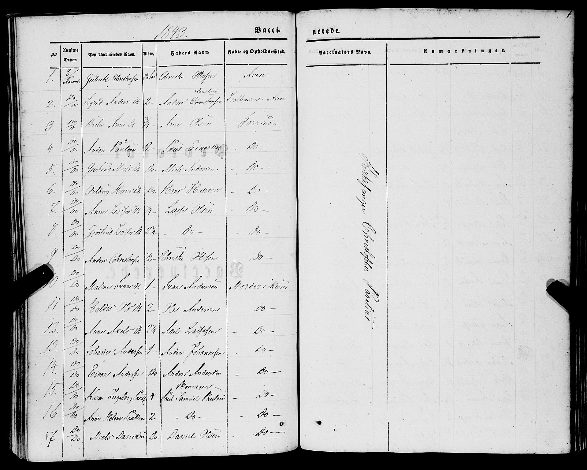 Lavik sokneprestembete, SAB/A-80901: Parish register (official) no. A 3, 1843-1863, p. 1