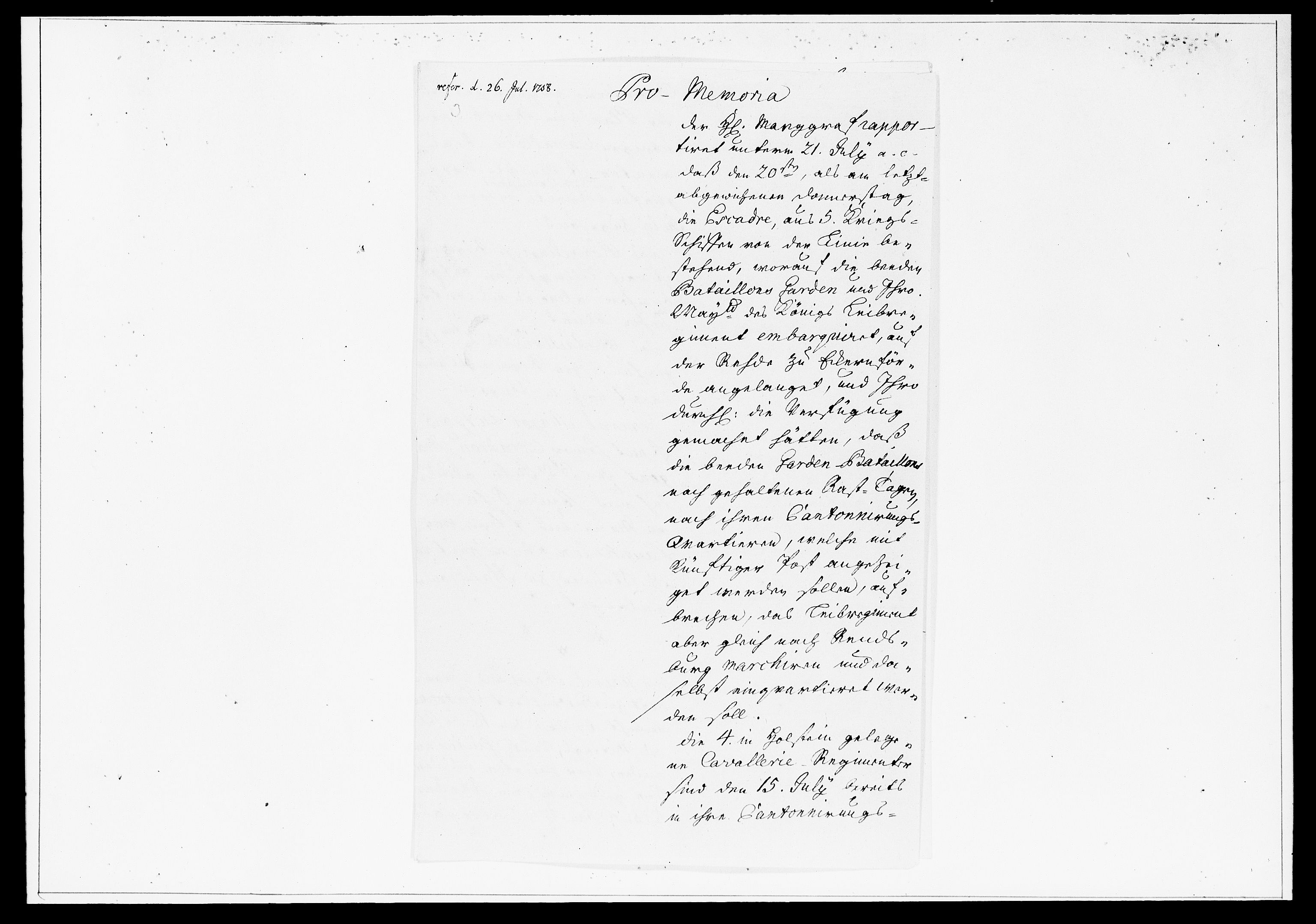 Krigskollegiet, Krigskancelliet, DRA/A-0006/-/1297-1314: Refererede sager, 1758, p. 405