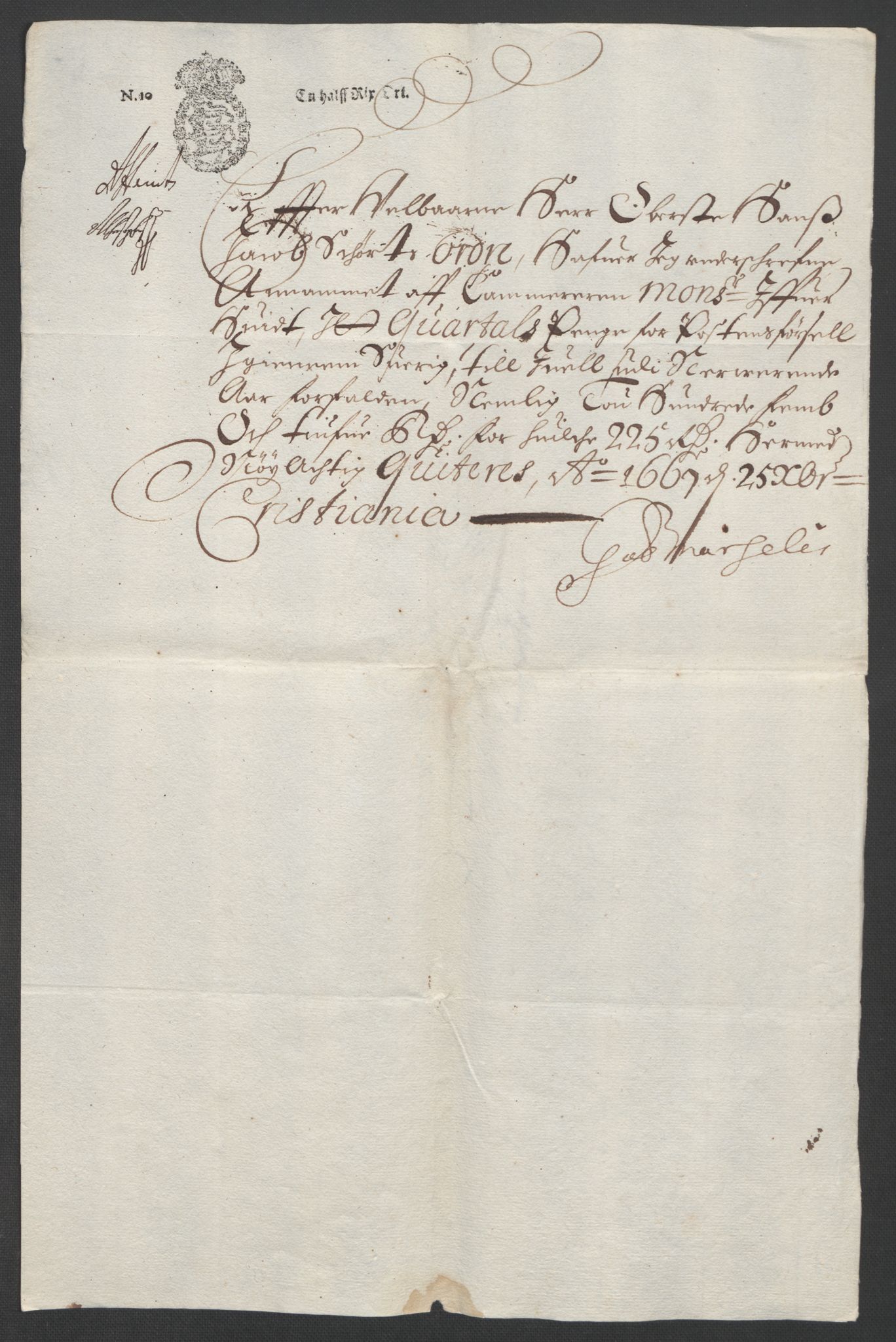 Rentekammeret inntil 1814, Reviderte regnskaper, Stiftamtstueregnskaper, Landkommissariatet på Akershus og Akershus stiftamt, AV/RA-EA-5869/R/Rb/L0045: Akershus stiftamt, 1667