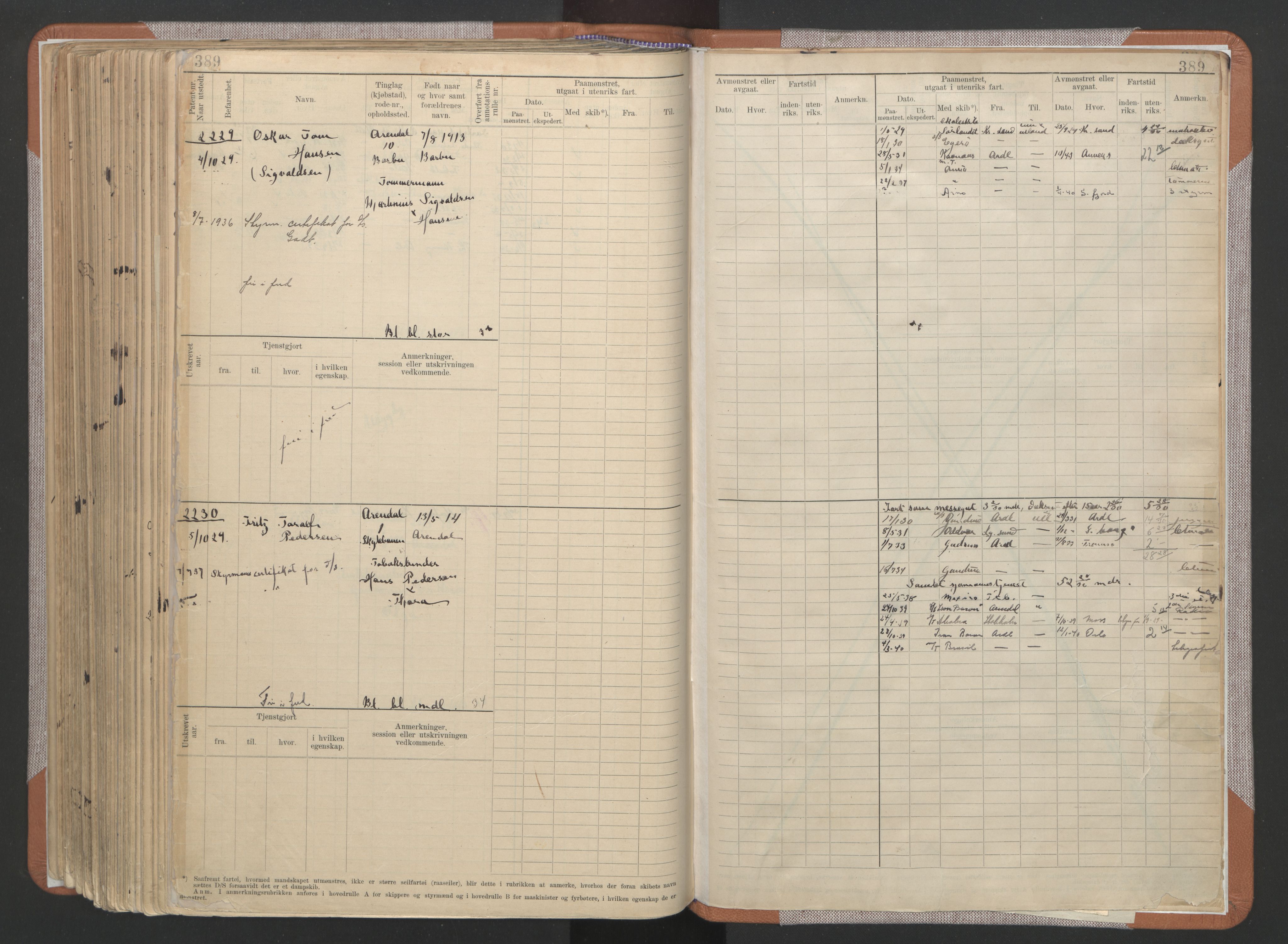 Arendal mønstringskrets, AV/SAK-2031-0012/F/Fb/L0022: Hovedrulle A nr 1466-2242, S-20, 1914-1930, p. 403