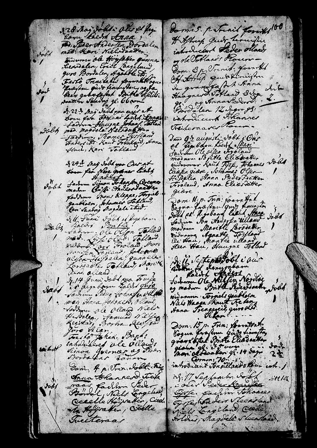 Os sokneprestembete, AV/SAB-A-99929: Parish register (official) no. A 4, 1669-1760, p. 100