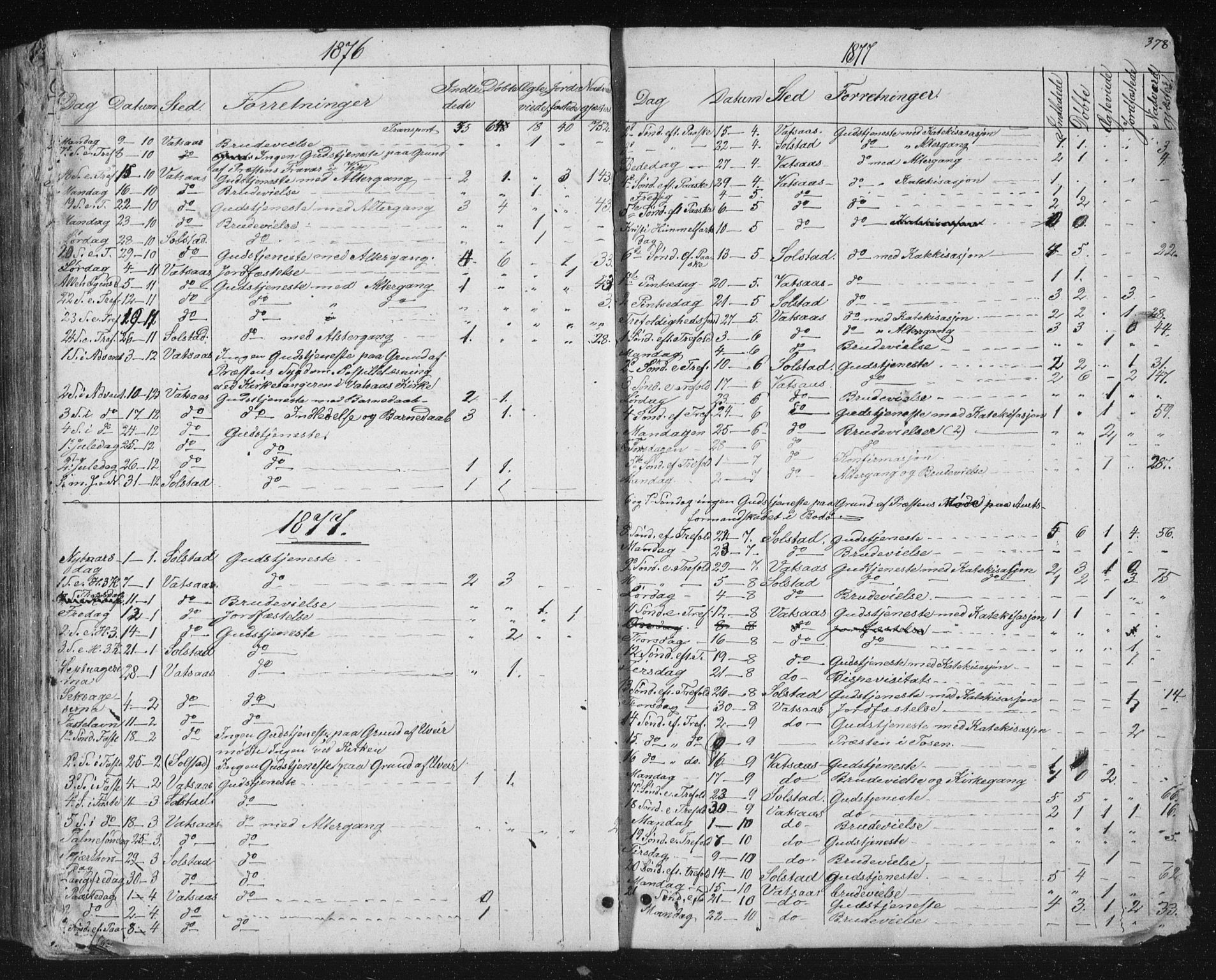 Ministerialprotokoller, klokkerbøker og fødselsregistre - Nordland, AV/SAT-A-1459/810/L0158: Parish register (copy) no. 810C02 /1, 1863-1883, p. 378