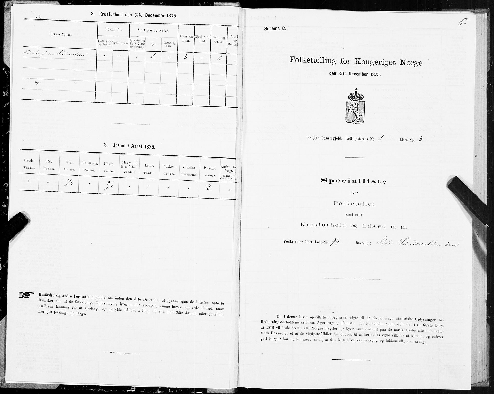 SAT, 1875 census for 1719P Skogn, 1875, p. 1005