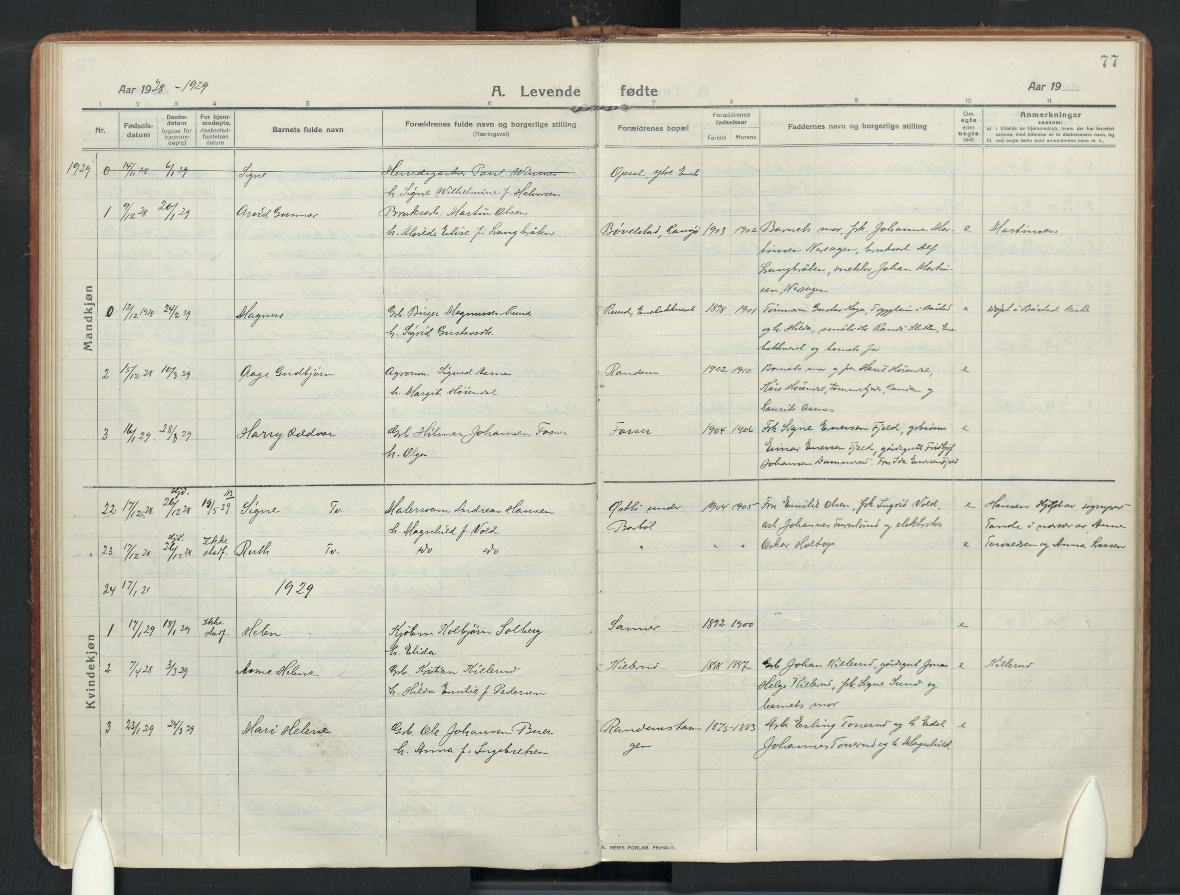 Enebakk prestekontor Kirkebøker, SAO/A-10171c/F/Fa/L0019: Parish register (official) no. I 19, 1912-1935, p. 77