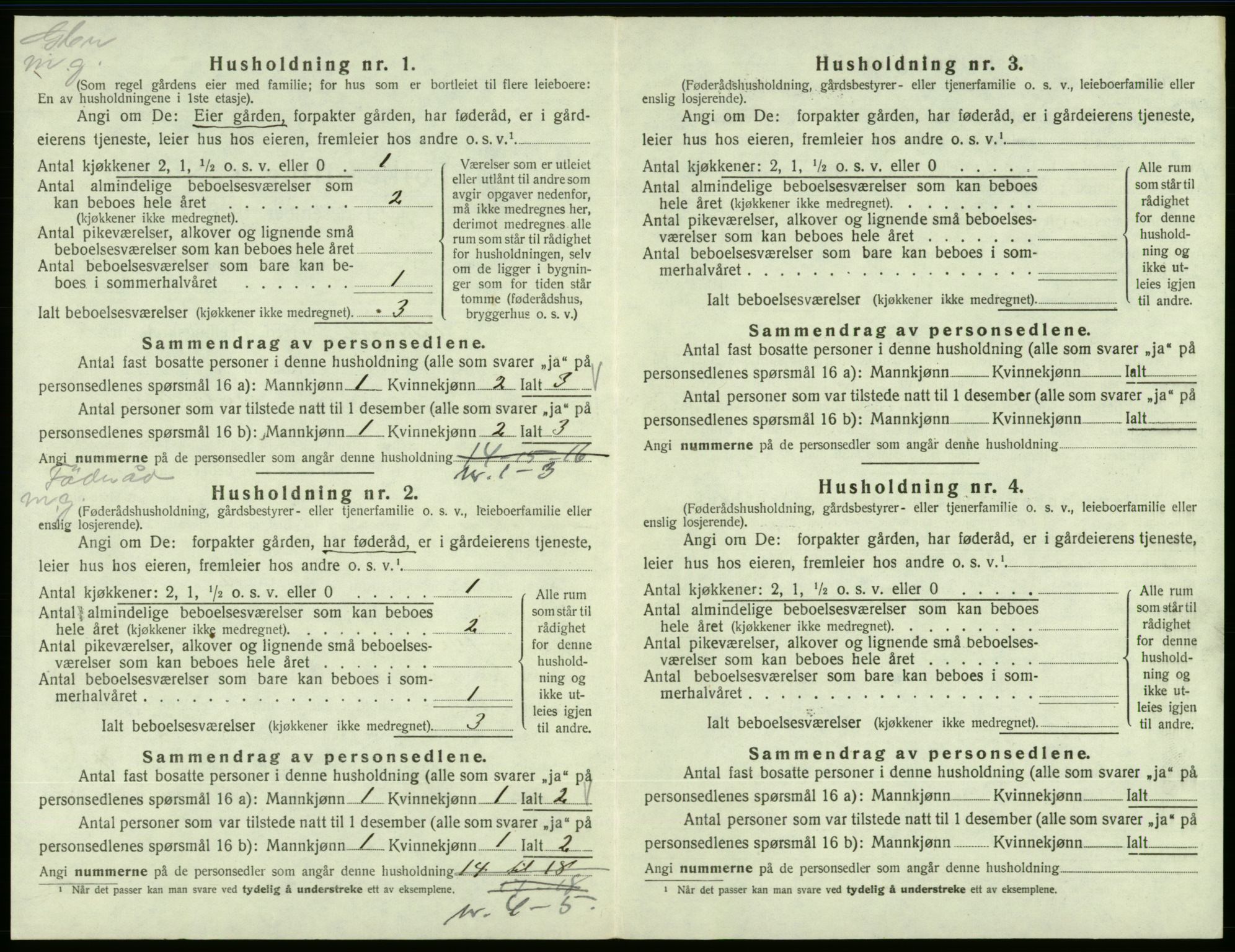 SAB, 1920 census for Vikebygd, 1920, p. 372