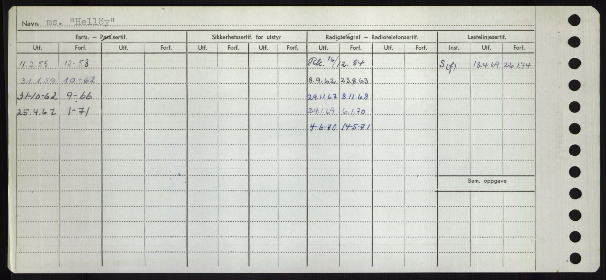 Sjøfartsdirektoratet med forløpere, Skipsmålingen, RA/S-1627/H/Hd/L0015: Fartøy, Havm-Hey, p. 310