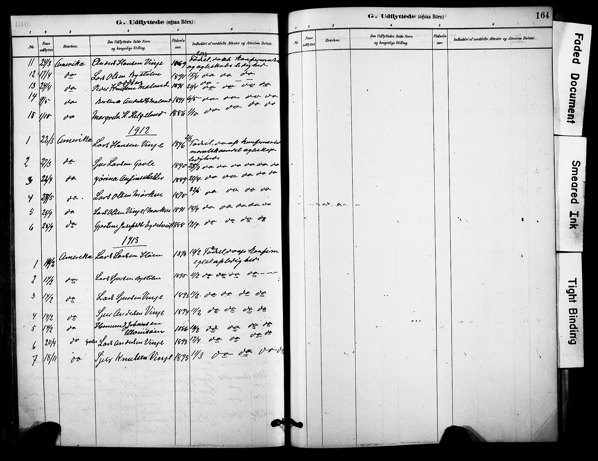 Vossestrand Sokneprestembete, AV/SAB-A-79101/H/Haa: Parish register (official) no. C 1, 1878-1903, p. 164