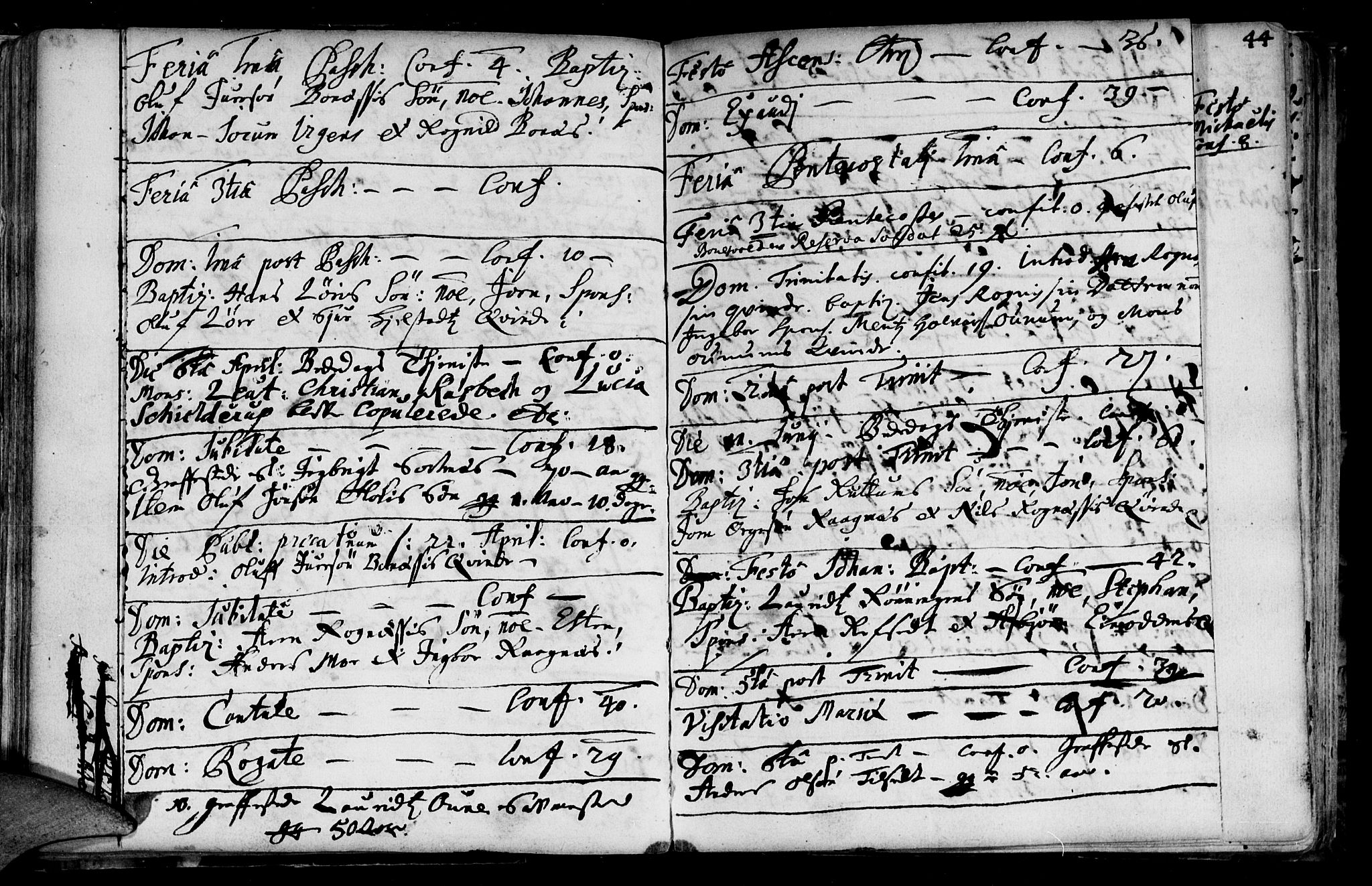 Ministerialprotokoller, klokkerbøker og fødselsregistre - Sør-Trøndelag, SAT/A-1456/687/L0990: Parish register (official) no. 687A01, 1690-1746, p. 43