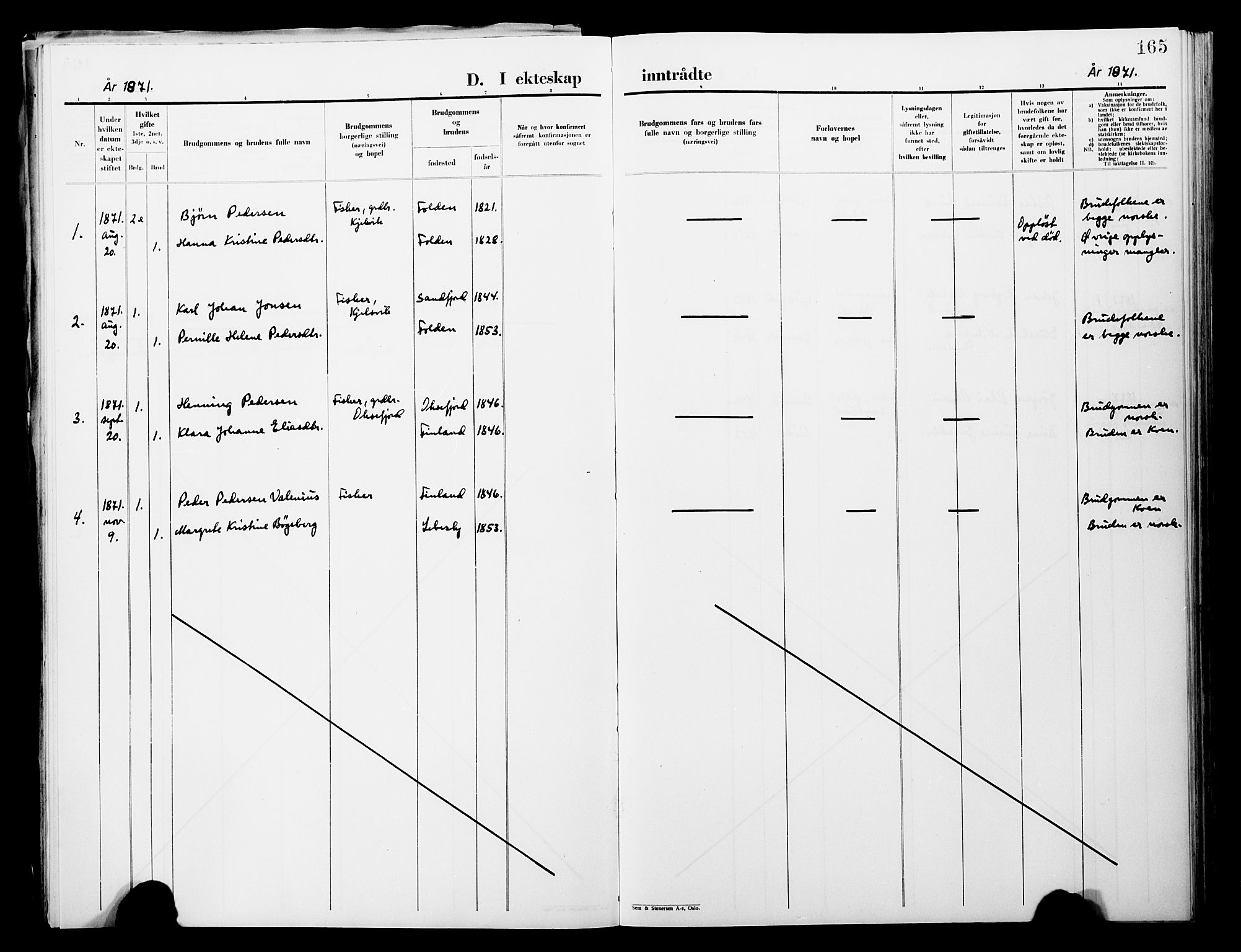 Lebesby sokneprestkontor, AV/SATØ-S-1353/H/Ha/L0004kirke: Parish register (official) no. 4, 1870-1902, p. 165