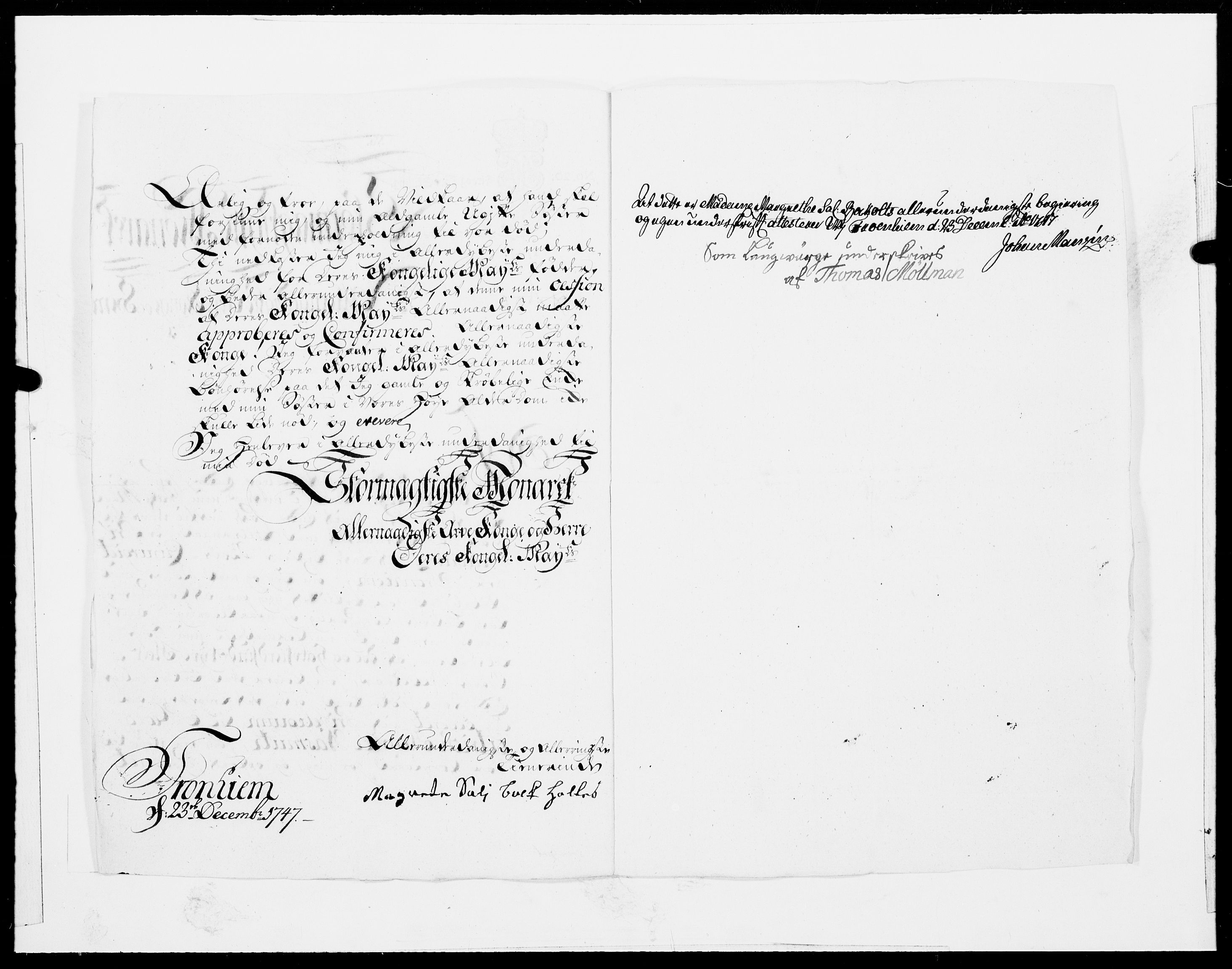 Danske Kanselli 1572-1799, AV/RA-EA-3023/F/Fc/Fcc/Fcca/L0148: Norske innlegg 1572-1799, 1748, p. 386