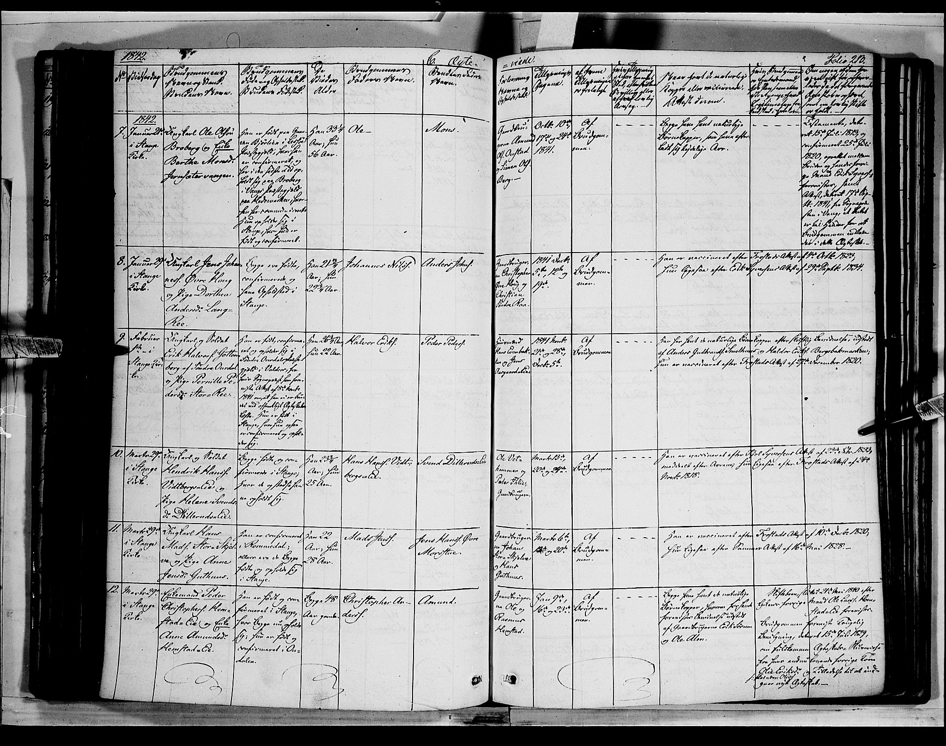 Stange prestekontor, SAH/PREST-002/K/L0010: Parish register (official) no. 10, 1835-1845, p. 213