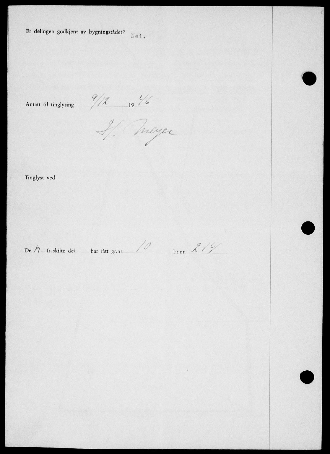 Onsøy sorenskriveri, SAO/A-10474/G/Ga/Gab/L0018: Mortgage book no. II A-18, 1946-1947, Diary no: : 3151/1946