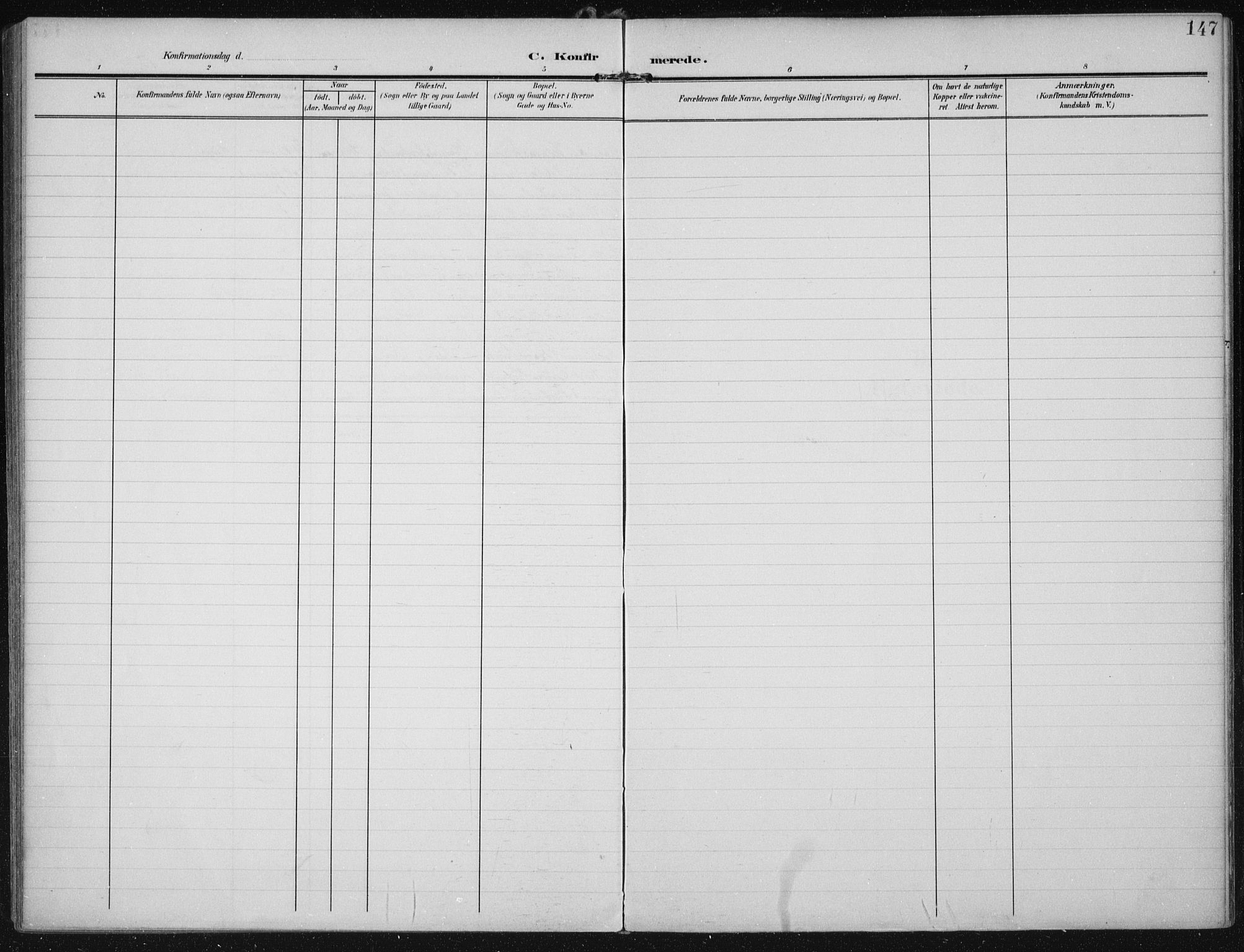 Eigersund sokneprestkontor, AV/SAST-A-101807/S08/L0022: Parish register (official) no. A 21, 1905-1928, p. 147