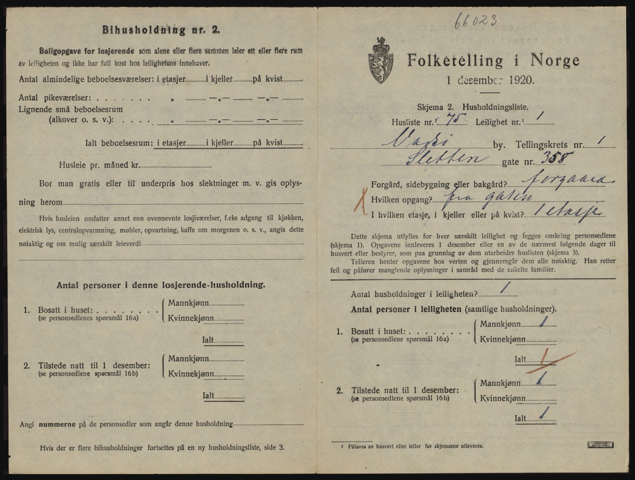 SATØ, 1920 census for Vadsø, 1920, p. 780