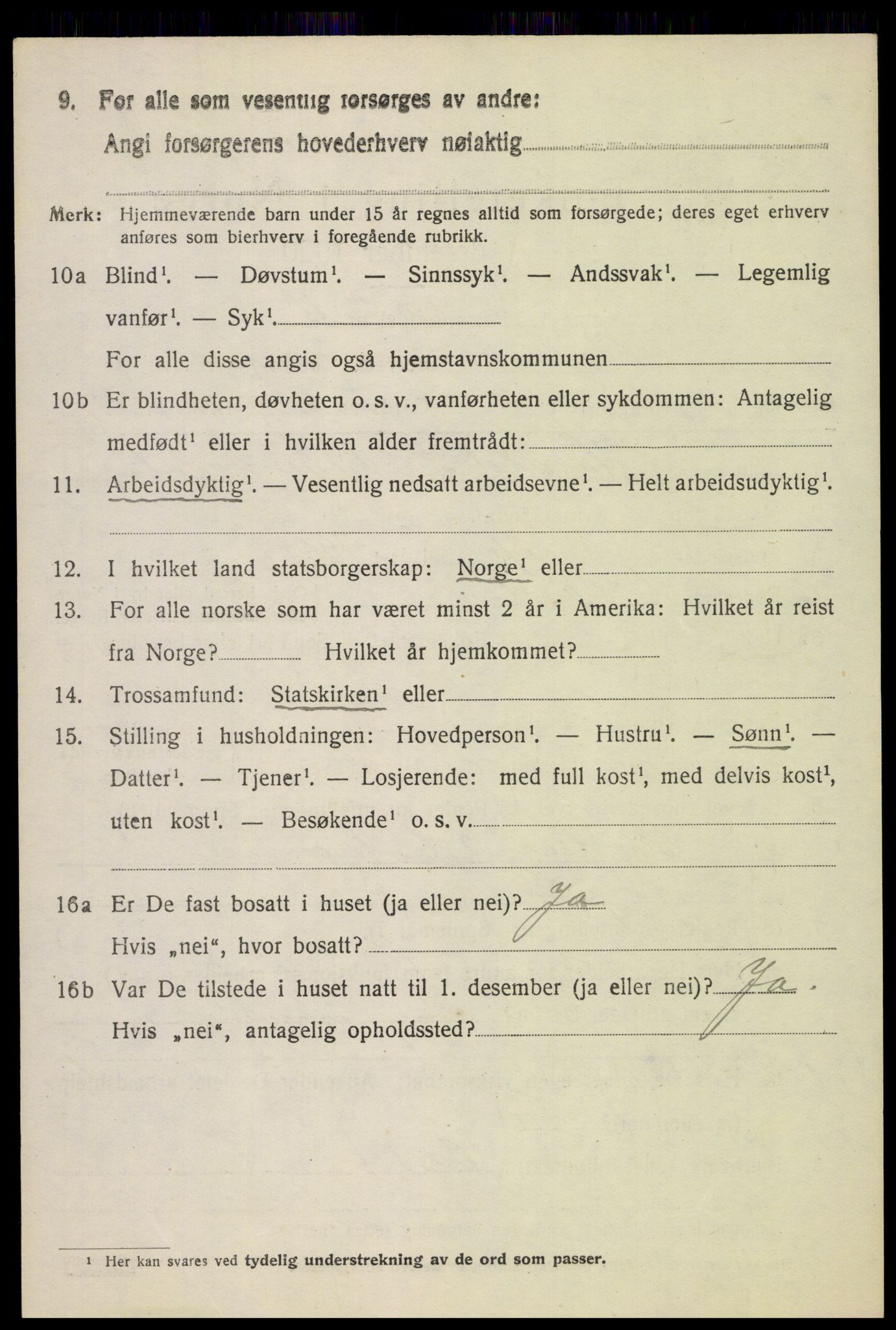 SAH, 1920 census for Vardal, 1920, p. 2456