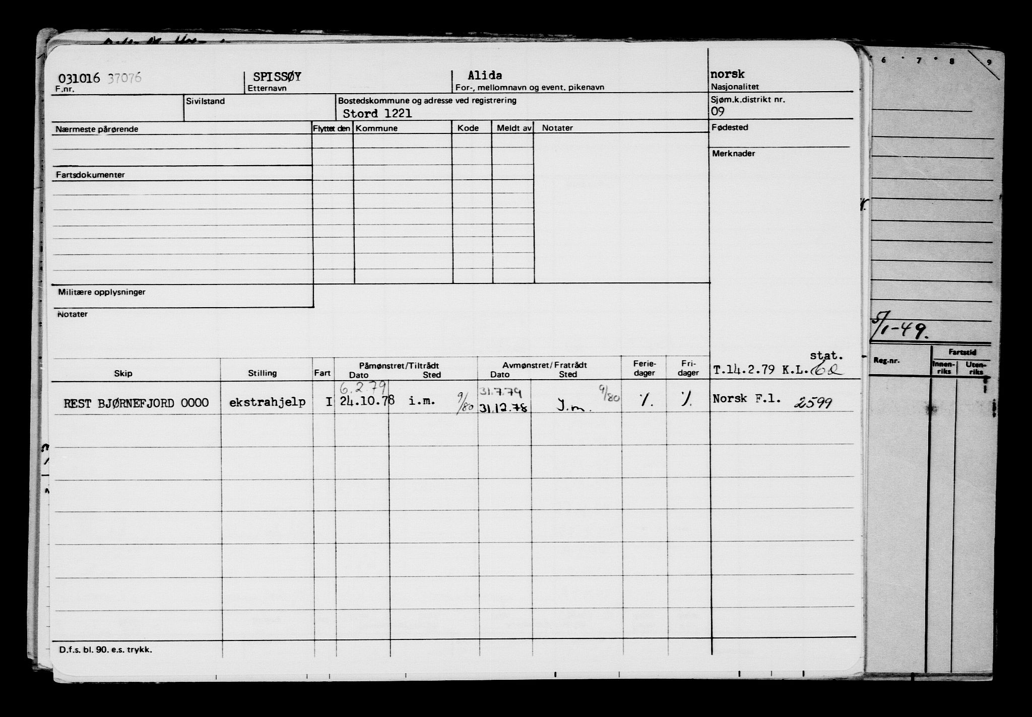 Direktoratet for sjømenn, AV/RA-S-3545/G/Gb/L0143: Hovedkort, 1916, p. 39