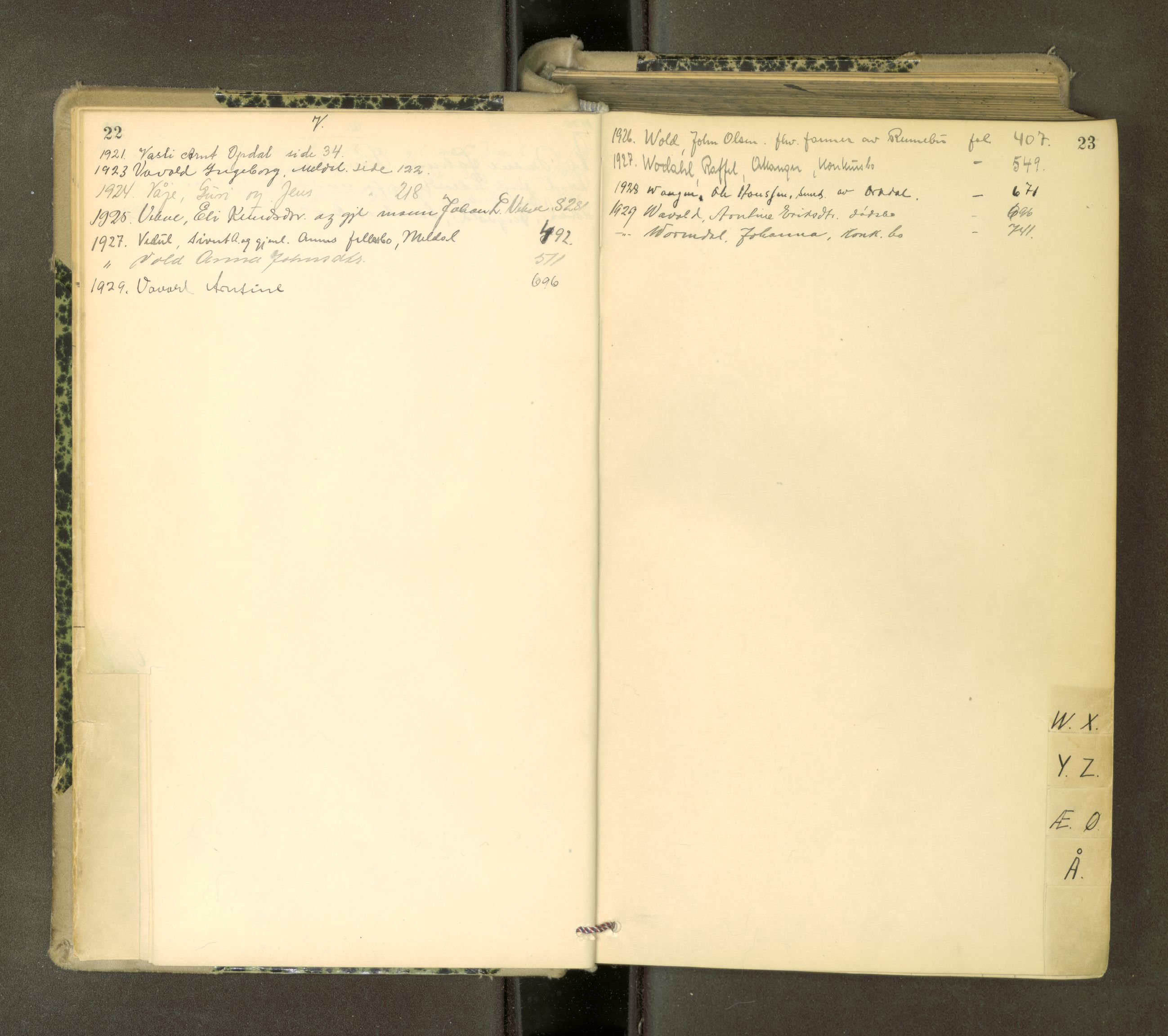 Orkdal sorenskriveri, AV/SAT-A-4169/1/3/3Aa/L0017: Skifteprotokoller, 1921-1929, p. 22-23