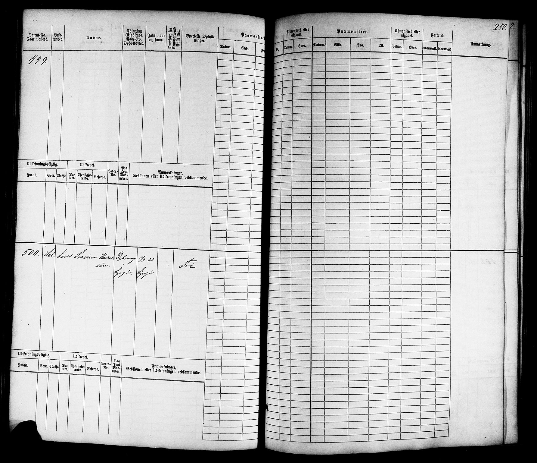 Tvedestrand mønstringskrets, AV/SAK-2031-0011/F/Fb/L0015: Hovedrulle nr 1-766, U-31, 1869-1900, p. 257