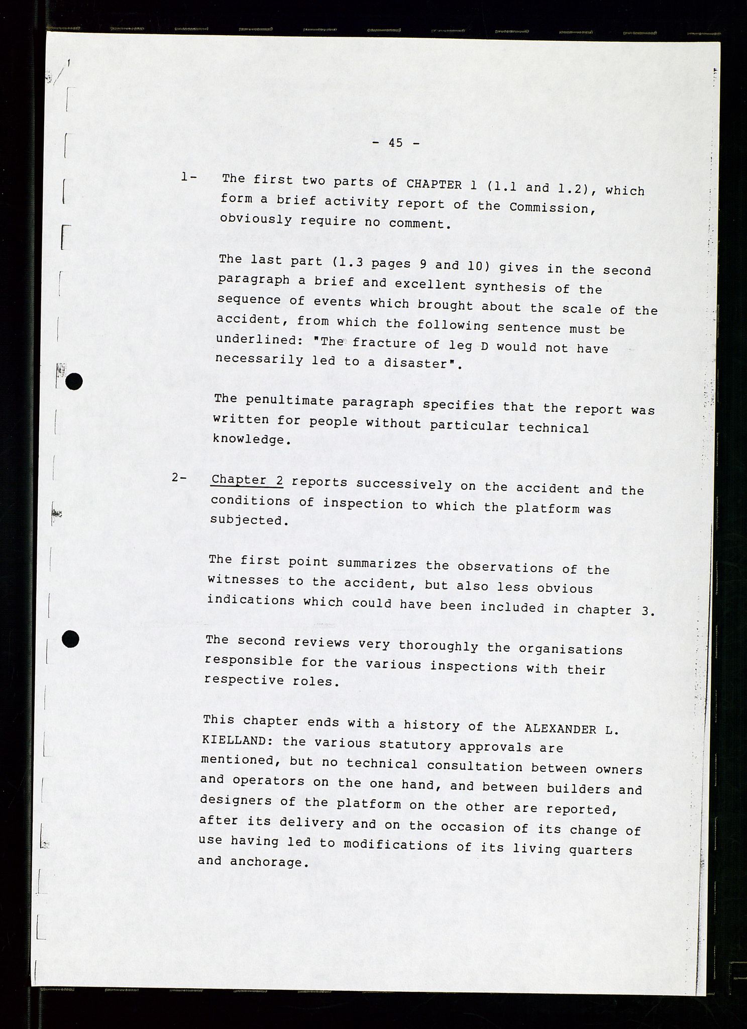 Pa 1503 - Stavanger Drilling AS, AV/SAST-A-101906/Da/L0007: Alexander L. Kielland - Rettssak i Paris, 1982-1988, p. 45