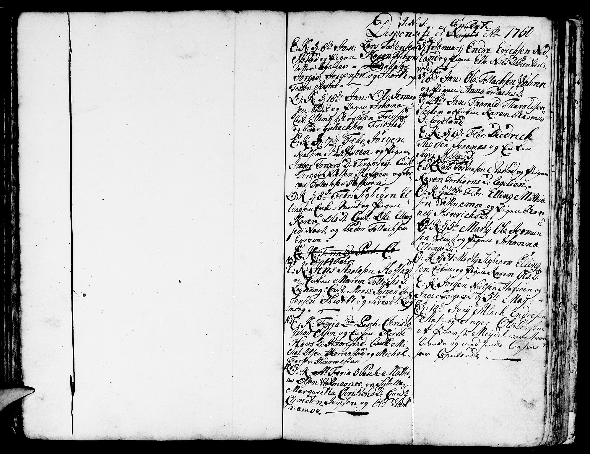 Eigersund sokneprestkontor, AV/SAST-A-101807/S08/L0002: Parish register (official) no. A 2, 1720-1757