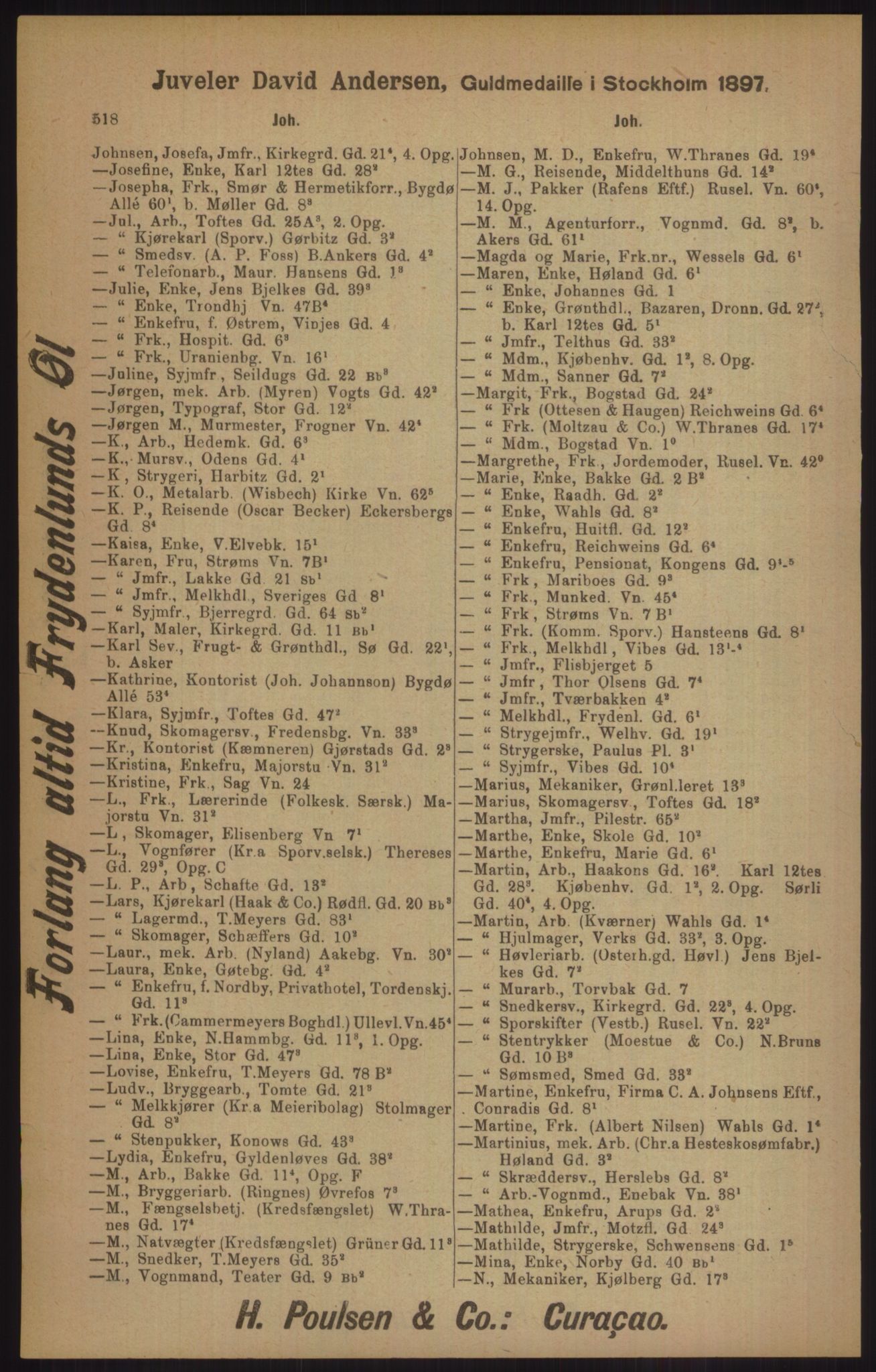 Kristiania/Oslo adressebok, PUBL/-, 1905, p. 518