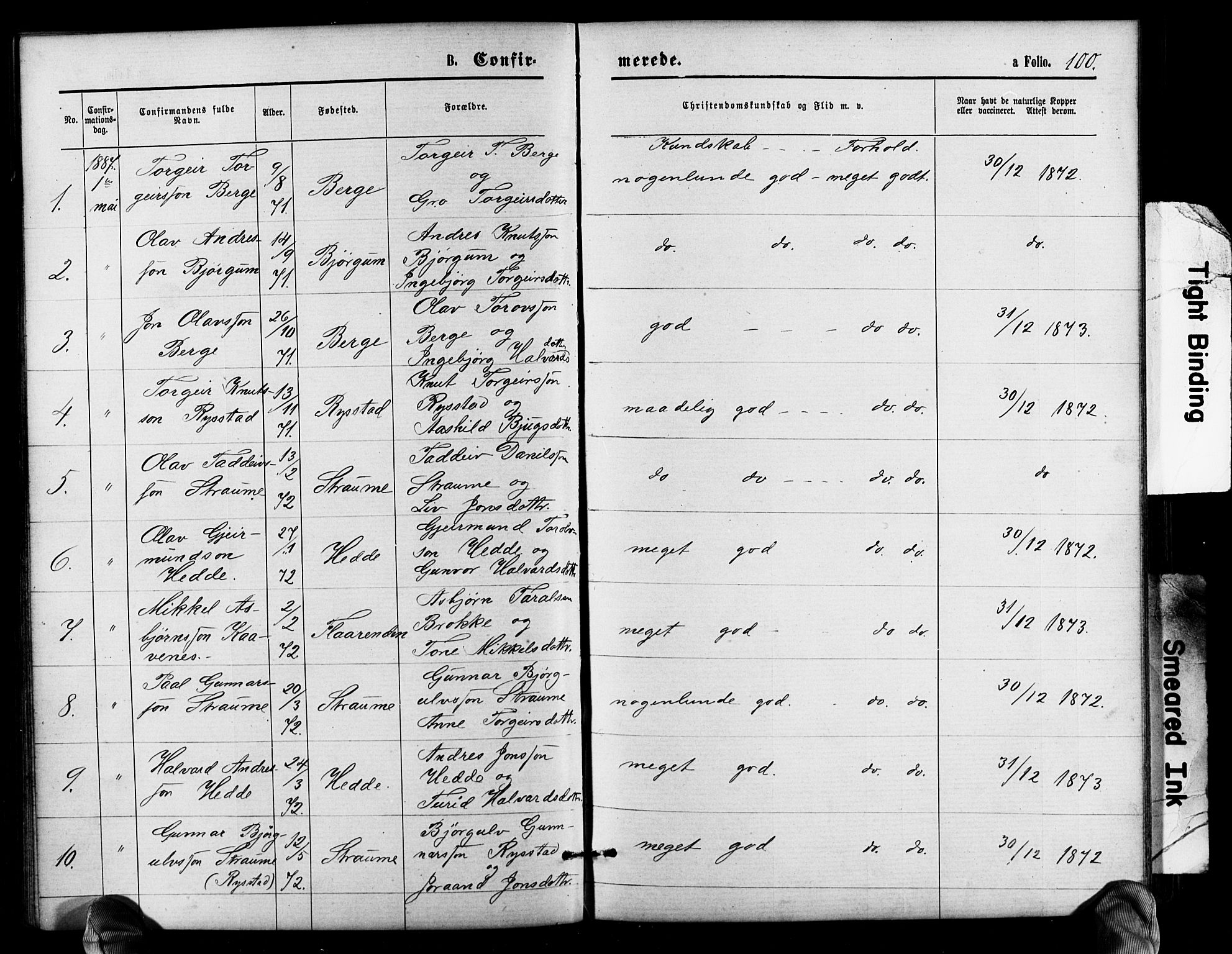 Valle sokneprestkontor, SAK/1111-0044/F/Fb/Fbb/L0002: Parish register (copy) no. B 2, 1875-1921, p. 100