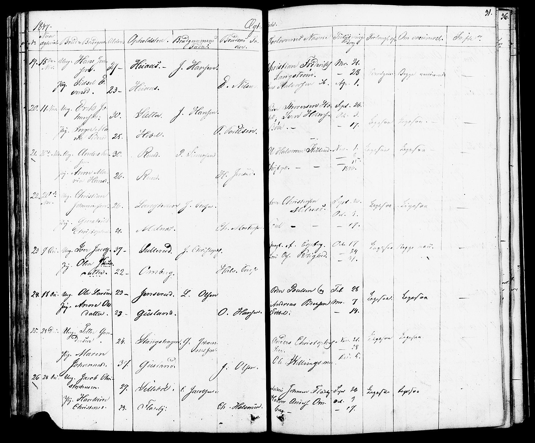 Enebakk prestekontor Kirkebøker, AV/SAO-A-10171c/F/Fa/L0012: Parish register (official) no. I 12, 1832-1882, p. 31