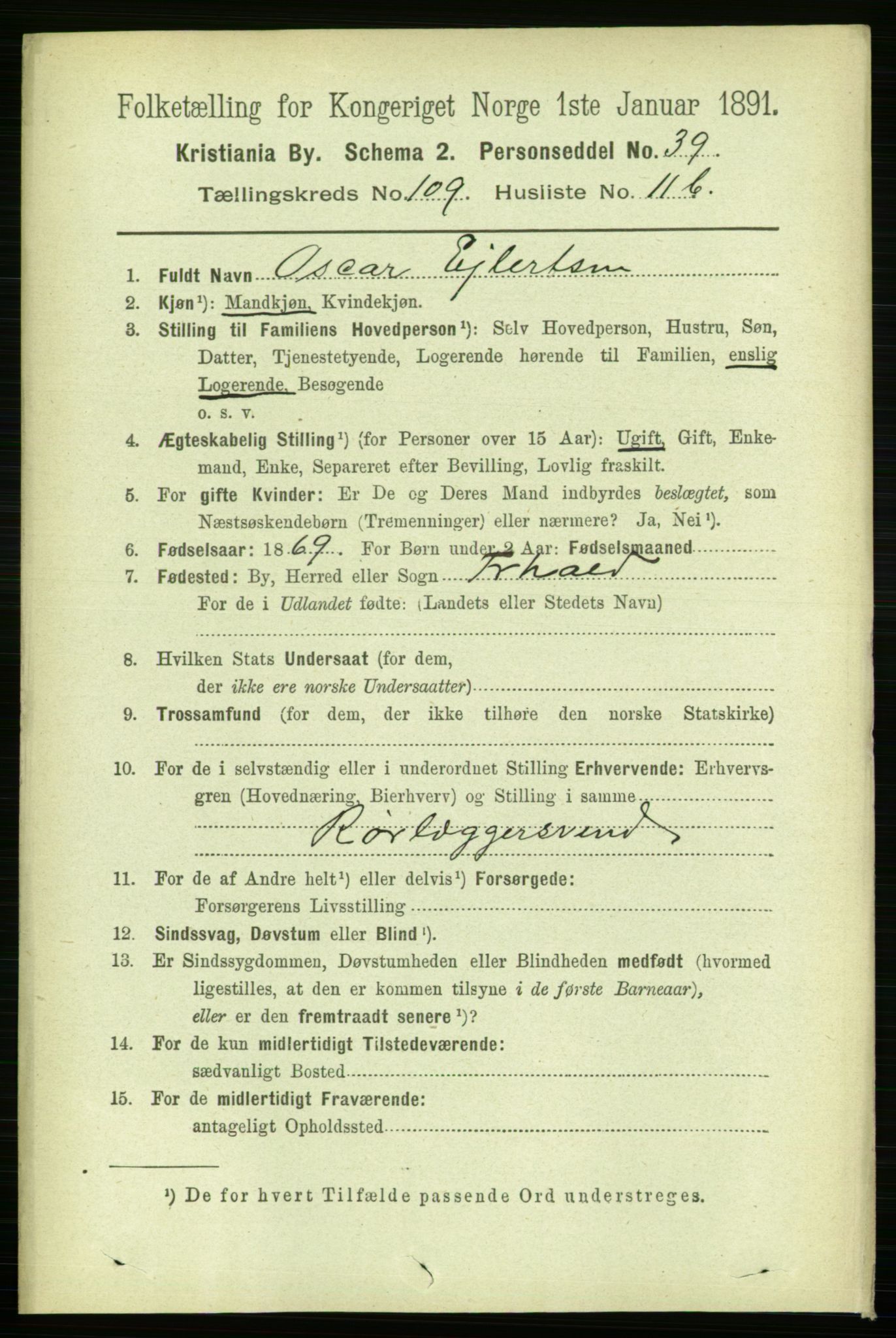 RA, 1891 census for 0301 Kristiania, 1891, p. 56671