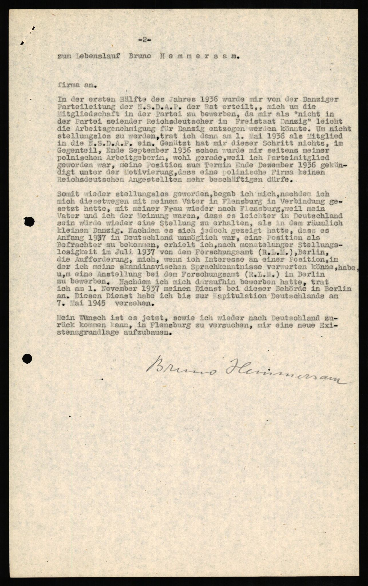 Forsvaret, Forsvarets overkommando II, AV/RA-RAFA-3915/D/Db/L0012: CI Questionaires. Tyske okkupasjonsstyrker i Norge. Tyskere., 1945-1946, p. 415