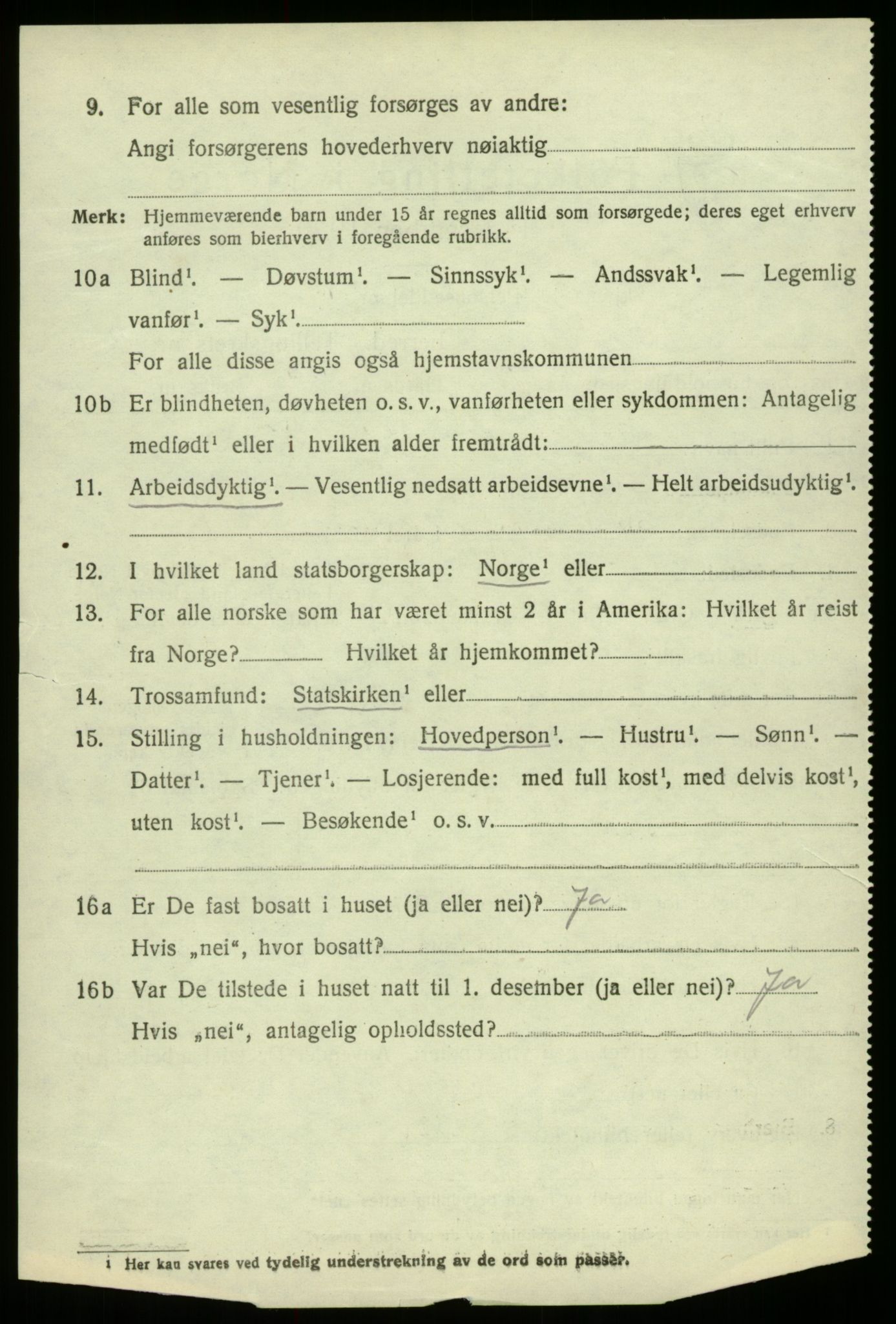 SAB, 1920 census for Haus, 1920, p. 10375