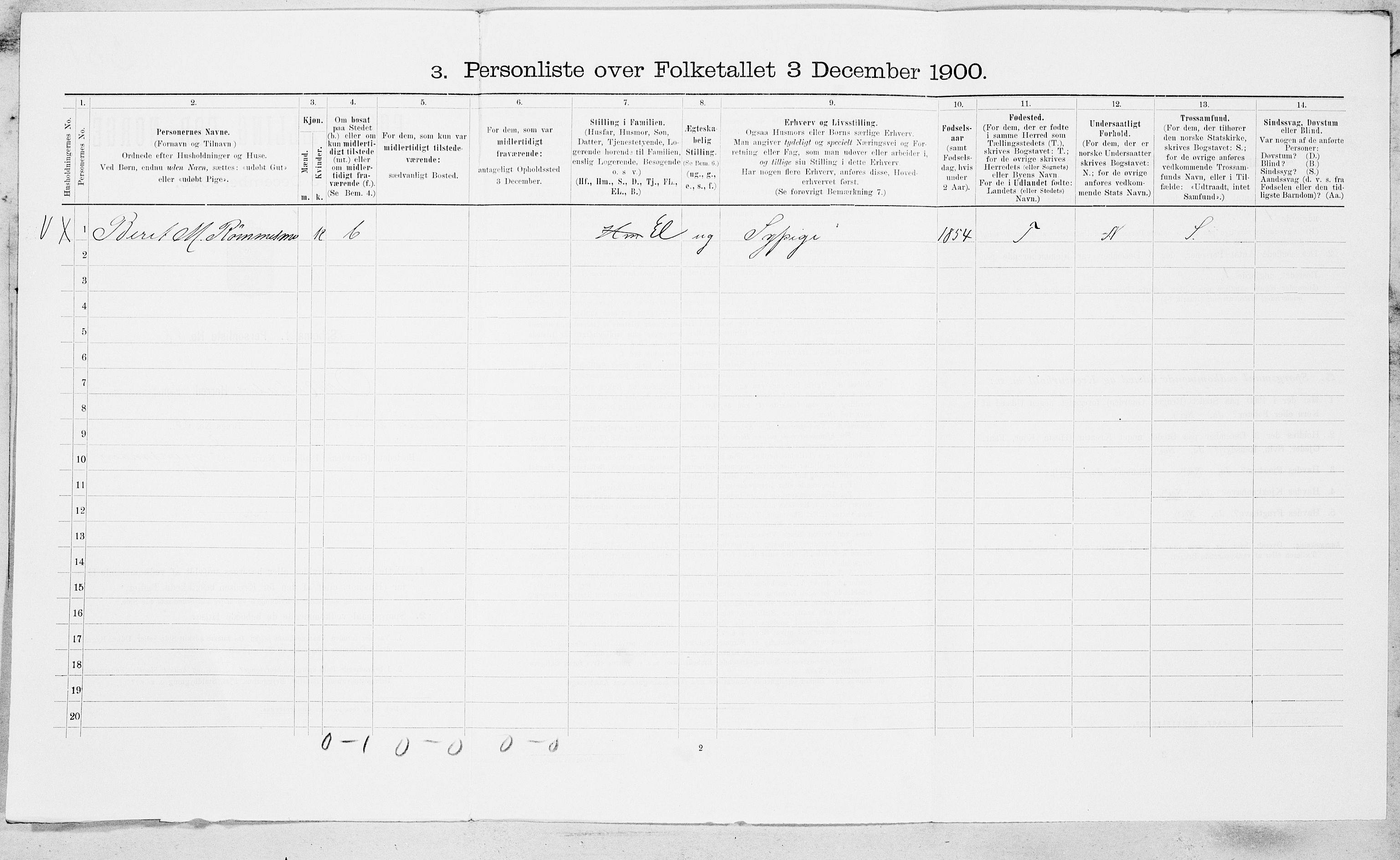 SAT, 1900 census for Orkdal, 1900, p. 646