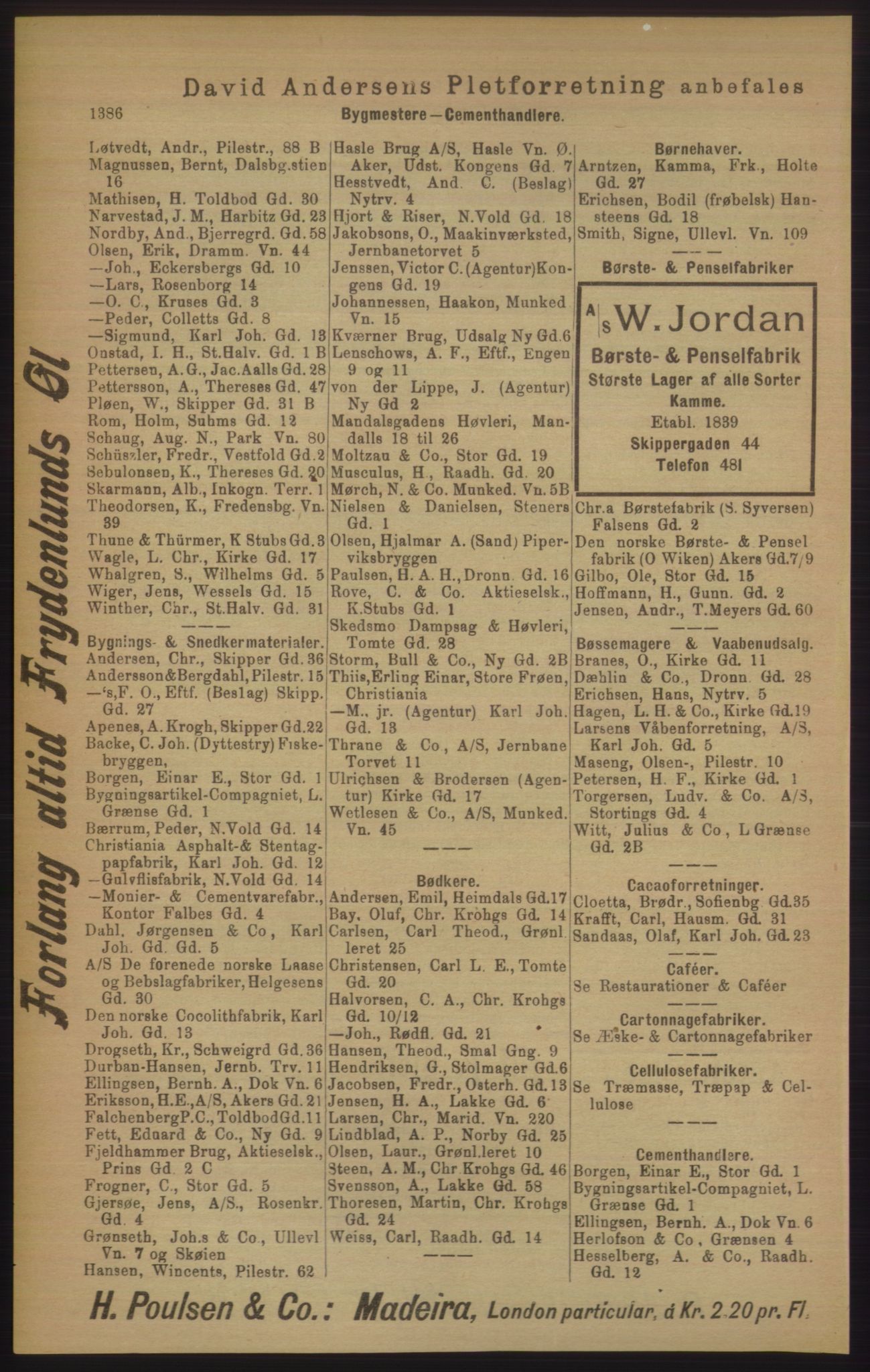Kristiania/Oslo adressebok, PUBL/-, 1906, p. 1386