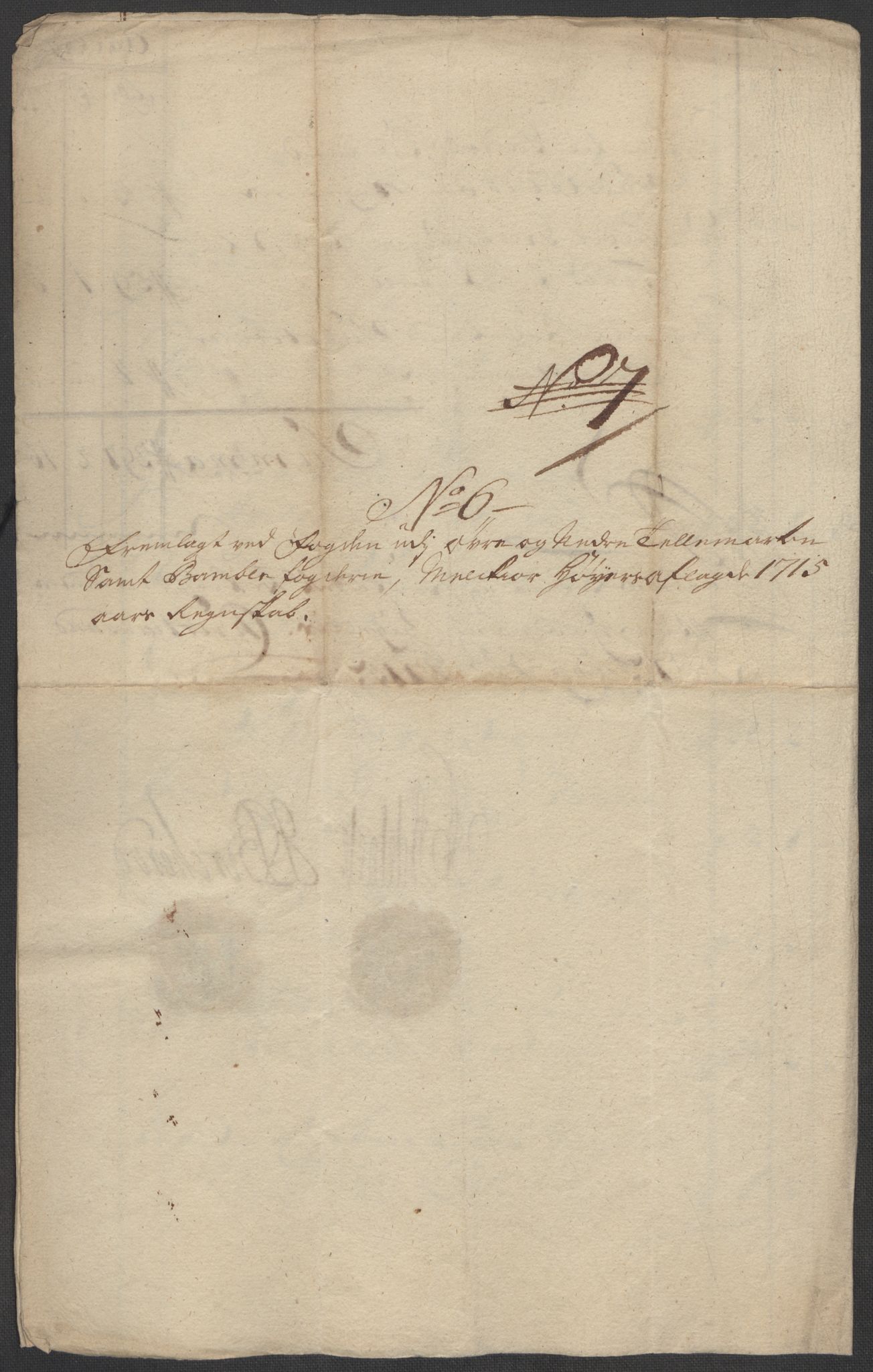 Rentekammeret inntil 1814, Reviderte regnskaper, Fogderegnskap, AV/RA-EA-4092/R36/L2127: Fogderegnskap Øvre og Nedre Telemark og Bamble, 1715, p. 104