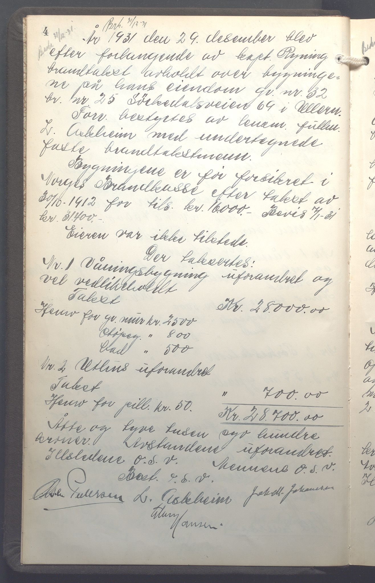 Lensmennene i Aker, OBA/A-10133/F/Fb/L0004: Branntakstprotokoll, 1931-1937, p. 4
