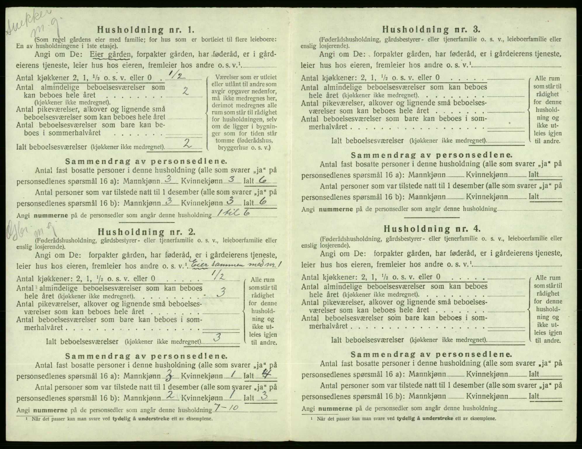 SAB, 1920 census for Ølen, 1920, p. 549