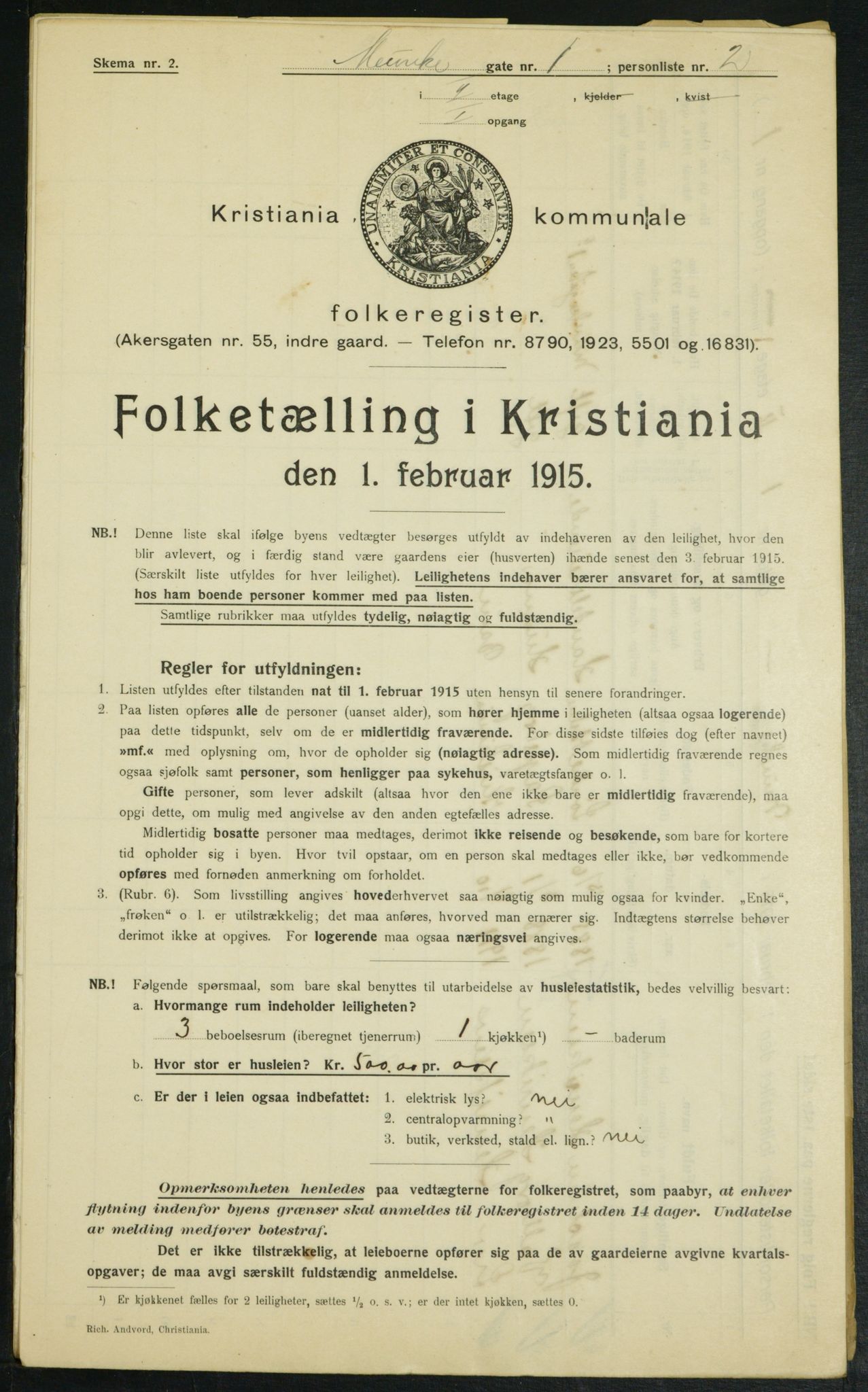 OBA, Municipal Census 1915 for Kristiania, 1915, p. 67395