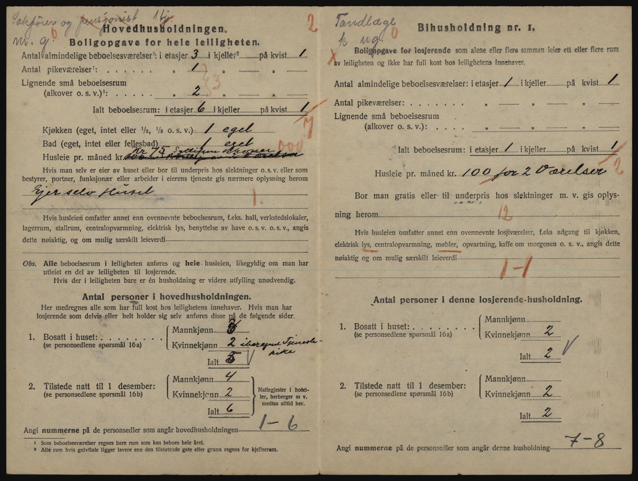 SATØ, 1920 census for Tromsø, 1920, p. 3334