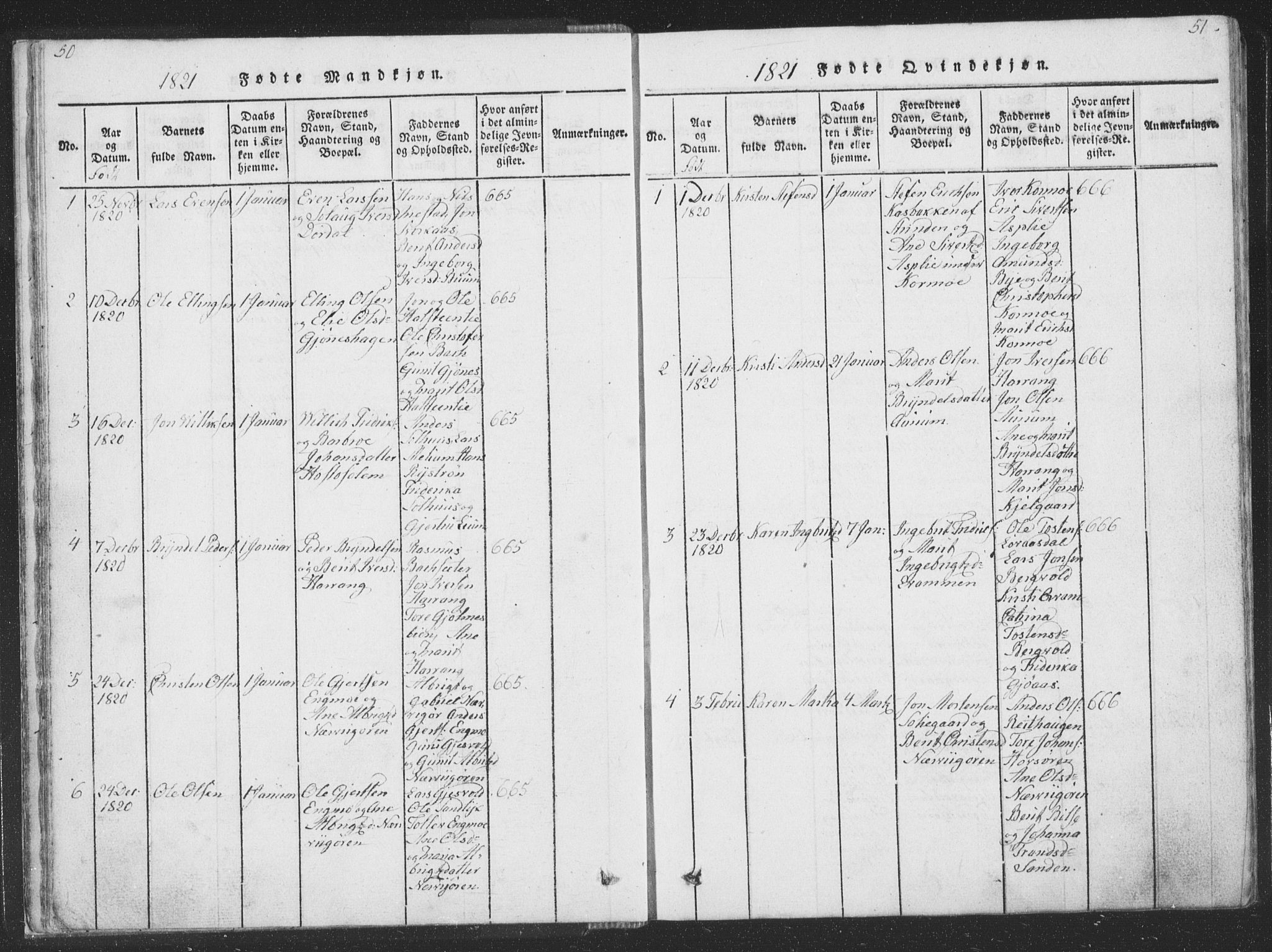 Ministerialprotokoller, klokkerbøker og fødselsregistre - Sør-Trøndelag, SAT/A-1456/668/L0816: Parish register (copy) no. 668C05, 1816-1893, p. 50-51