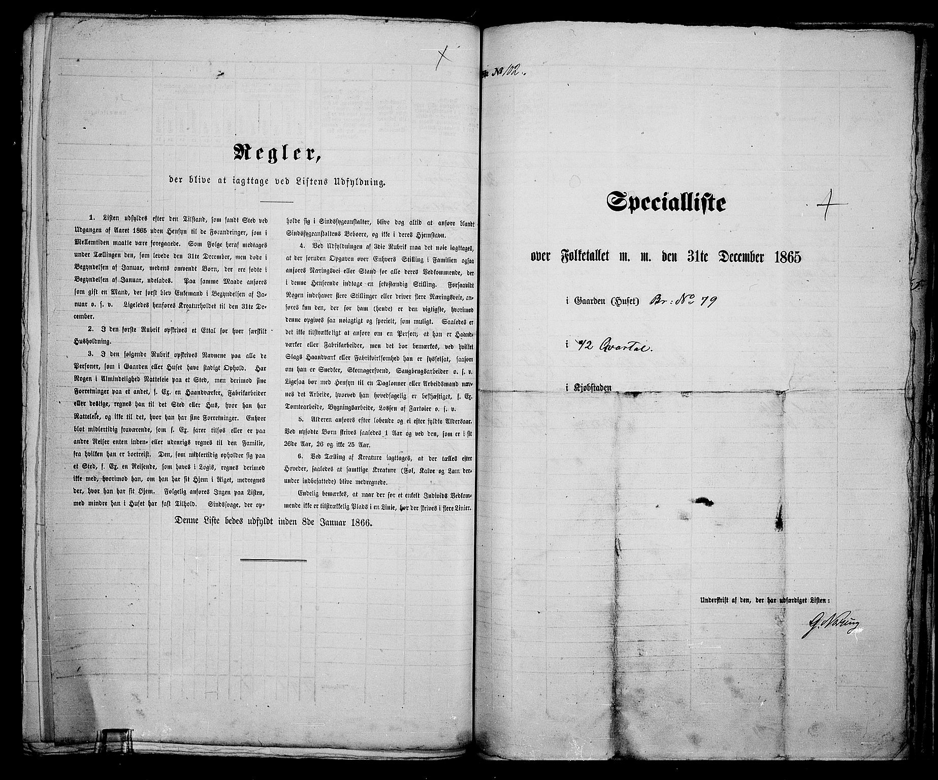 RA, 1865 census for Vang/Hamar, 1865, p. 215