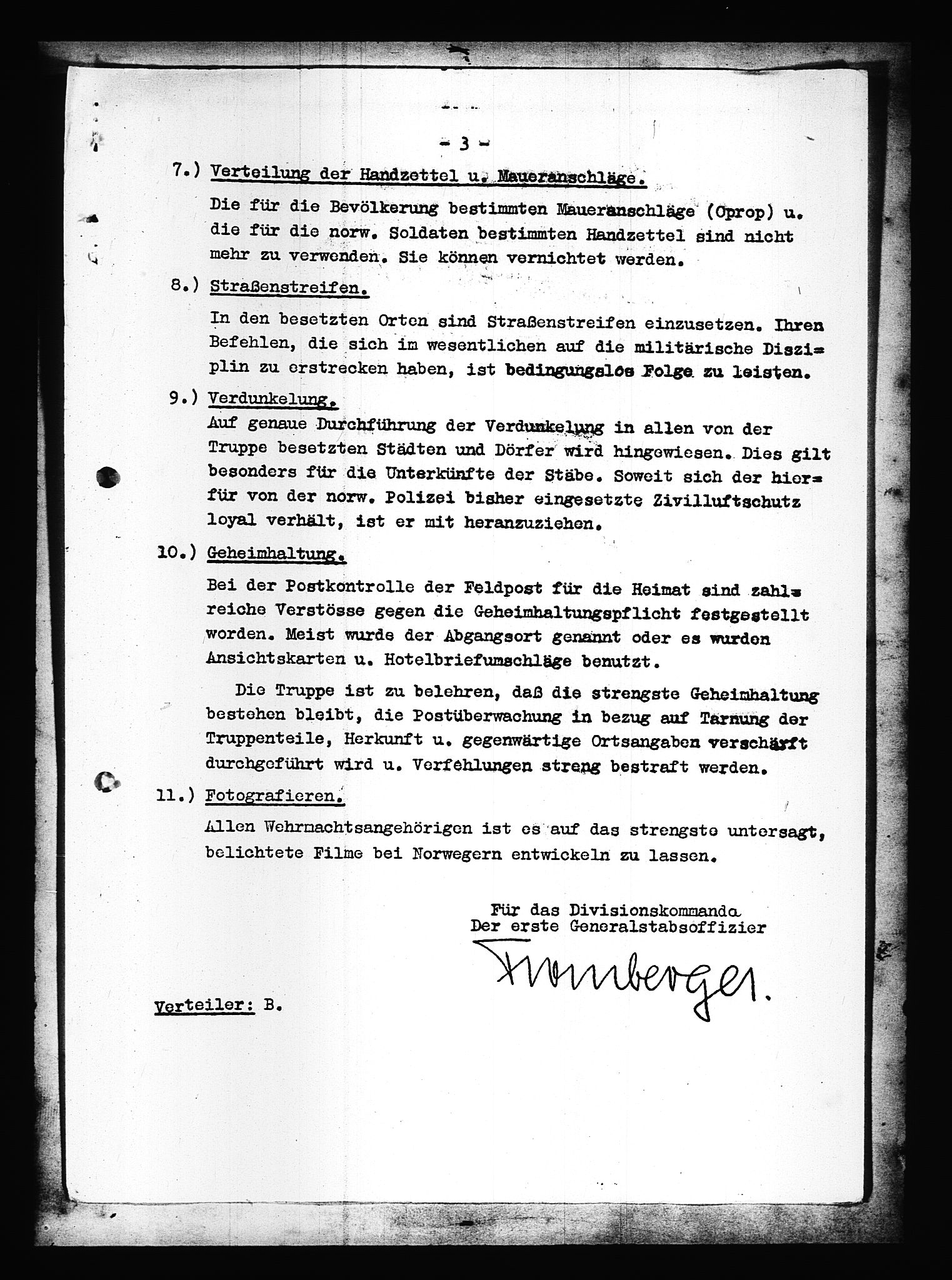 Documents Section, RA/RAFA-2200/V/L0088: Amerikansk mikrofilm "Captured German Documents".
Box No. 727.  FKA jnr. 601/1954., 1939-1940, p. 294