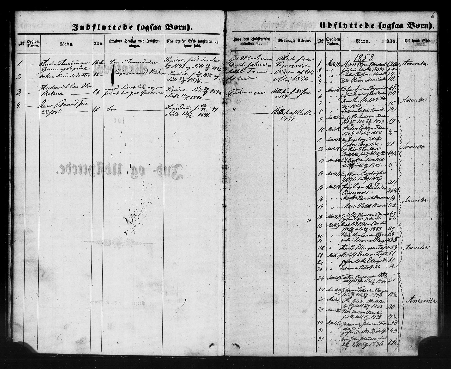 Aurland sokneprestembete, SAB/A-99937/H/Ha/Haa/L0012: Parish register (official) no. A 12, 1858-1879, p. 6