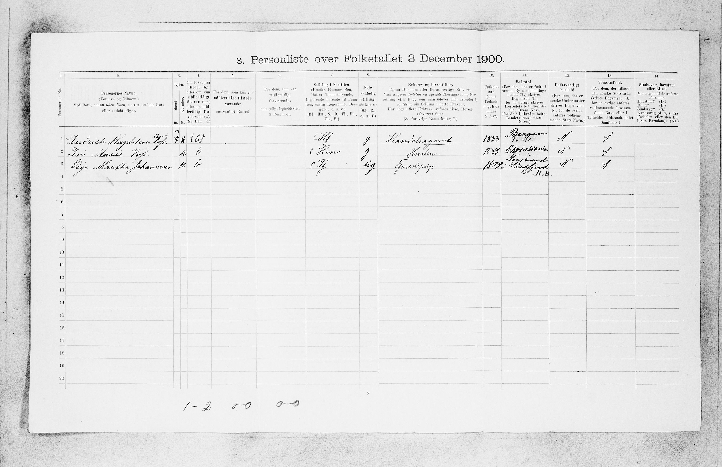 SAB, 1900 census for Bergen, 1900, p. 26773