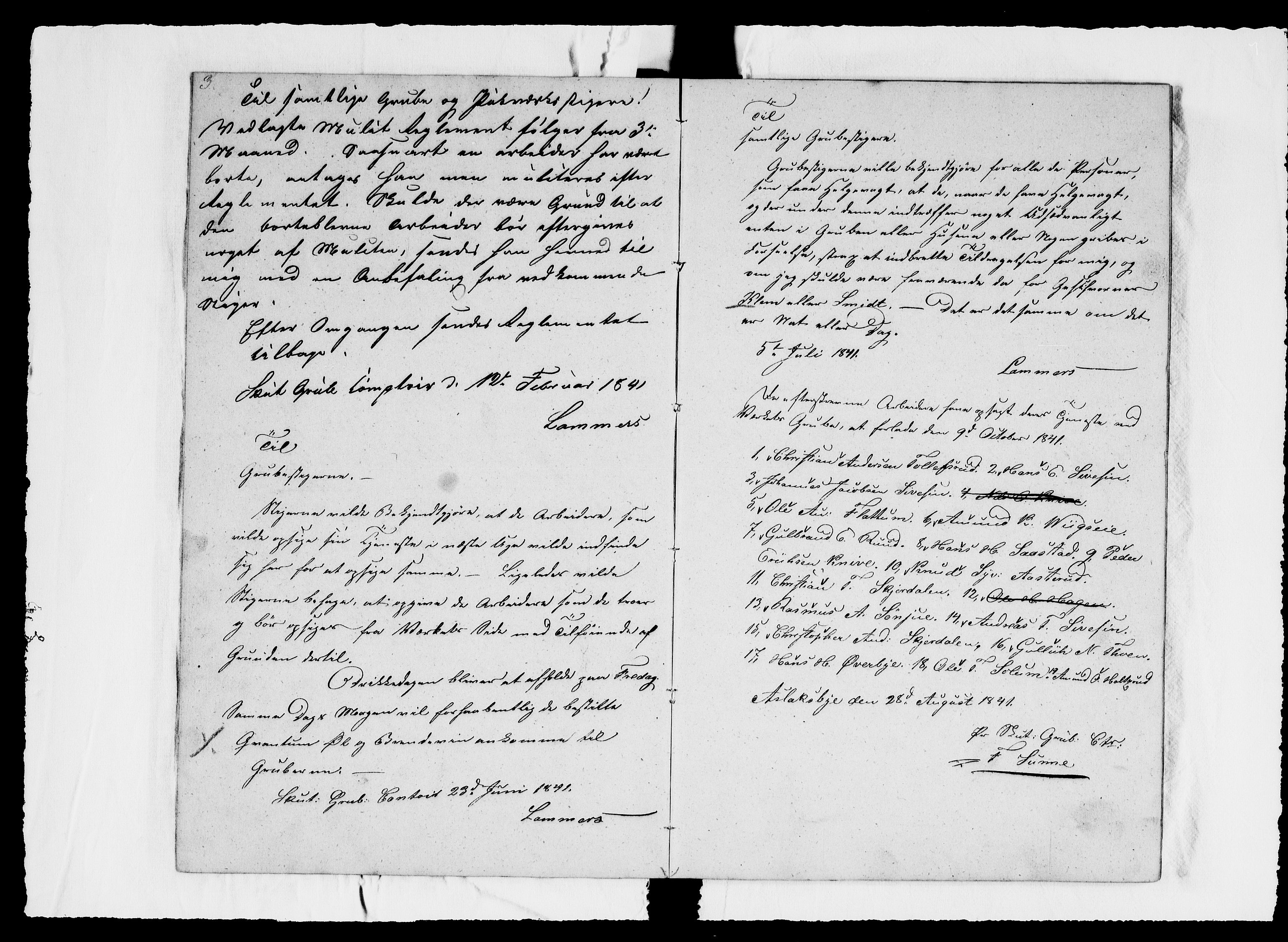 Modums Blaafarveværk, AV/RA-PA-0157/G/Ge/L0312/0001: -- / Journal for Nordgruberne, 1840-1844, p. 6