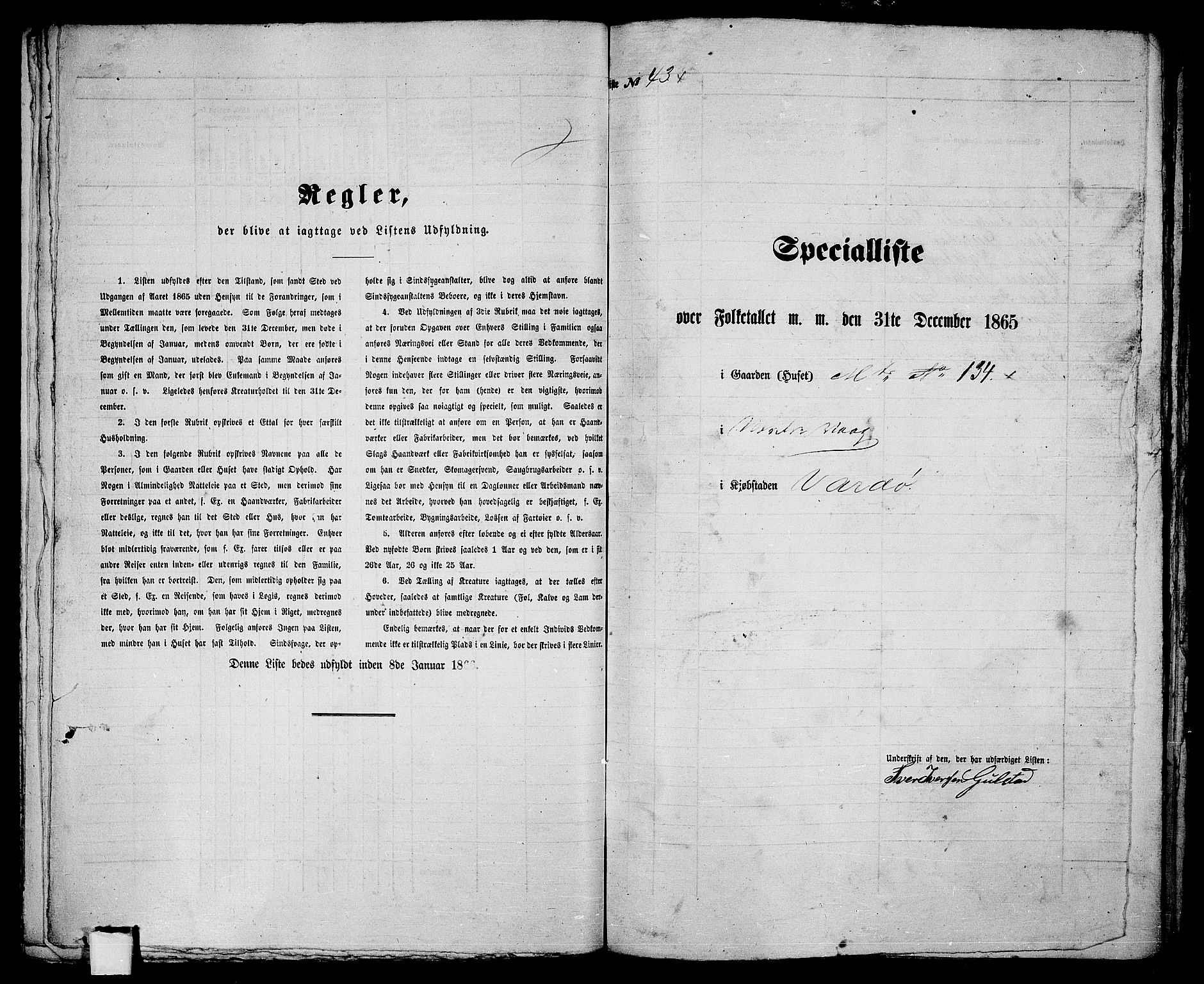 RA, 1865 census for Vardø/Vardø, 1865, p. 92